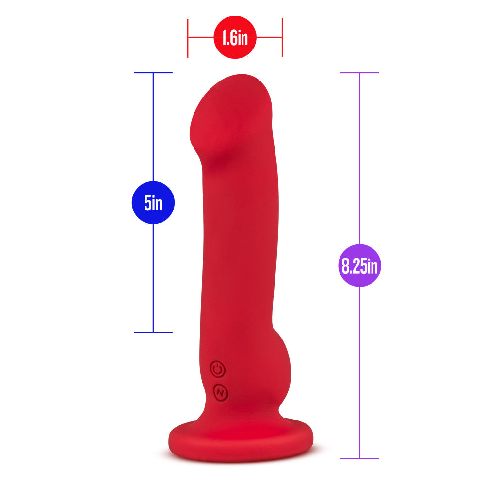 Impressions By Blush® | Las Vegas G-Spot Crimson 8.25-Inch Long Vibrating Dildo With Suction Cup Base、mySite、bottomscart