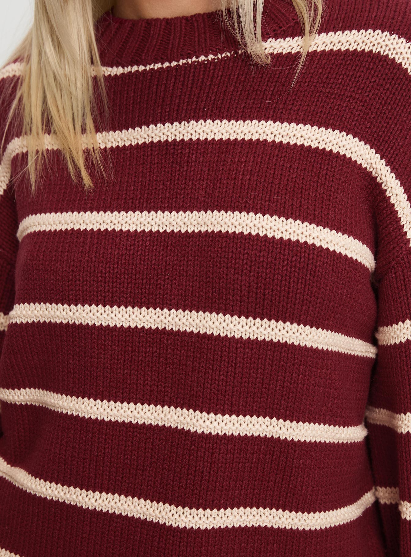 Read Your Mind Knit Sweater Maroon Stripe、mySite、solidvoid