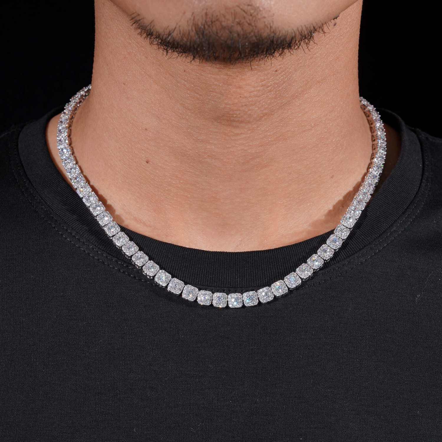 6MM VVS Clustered Tennis Chain 14K Gold、mySite、hinf8tx79