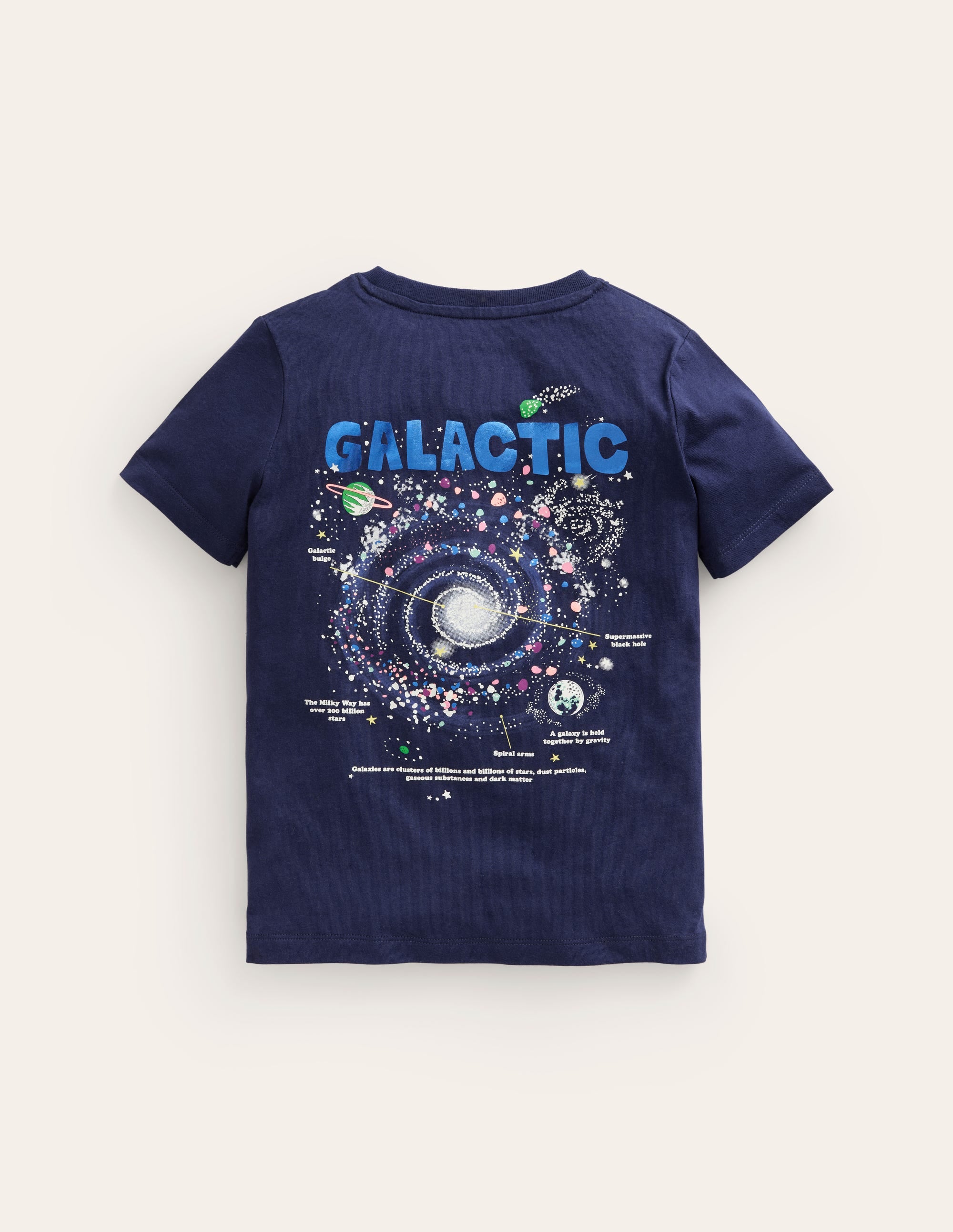  Relaxed Printed T-shirt-College Navy Galaxy、mySite、ashleygrahame