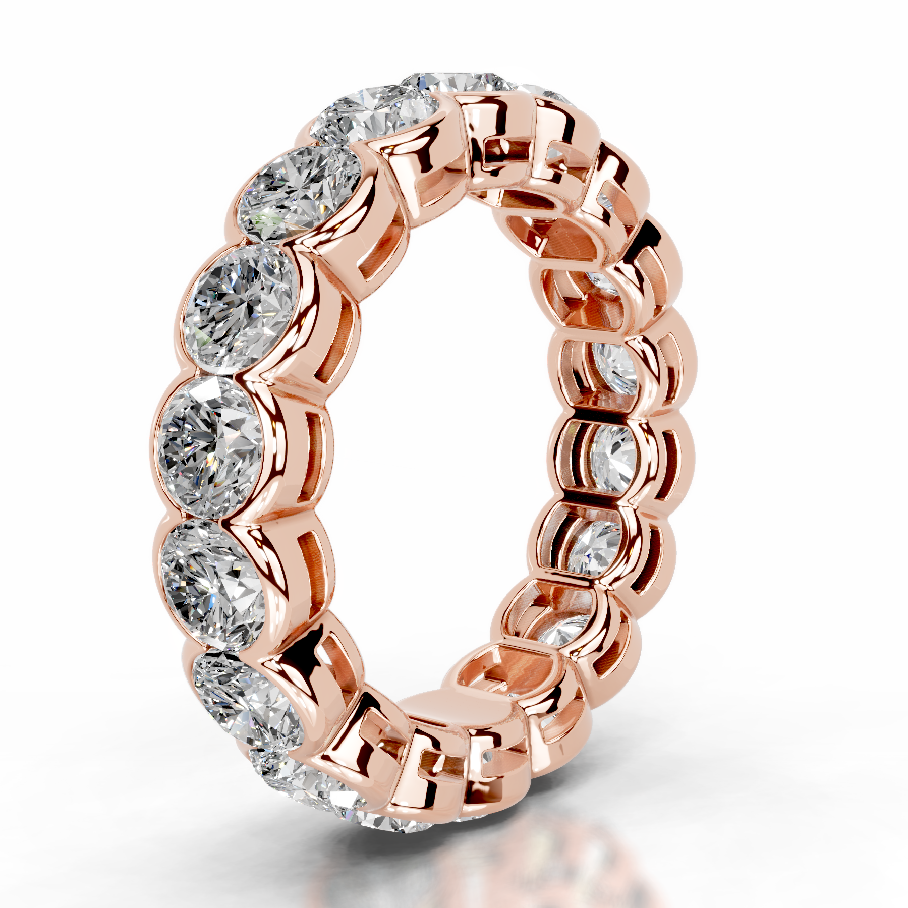 Velinda Lab Grown Diamond Wedding Ring (4 Carat) -14K Rose Gold、mySite、hinf8tx79