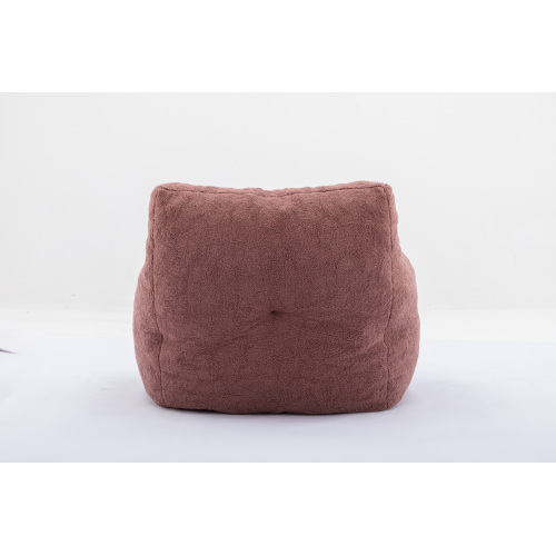 010-Soft Teddy Fabric Tufted Foam Bean Bag Chair With Teddy Fabric Ivory White、、casual