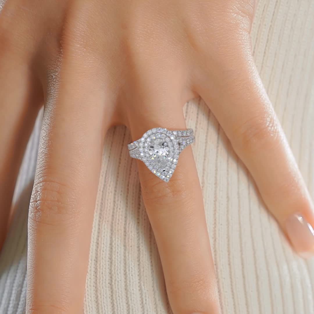 Melanie Diamond Bridal Set -14K White Gold、mySite、hinf8tx79