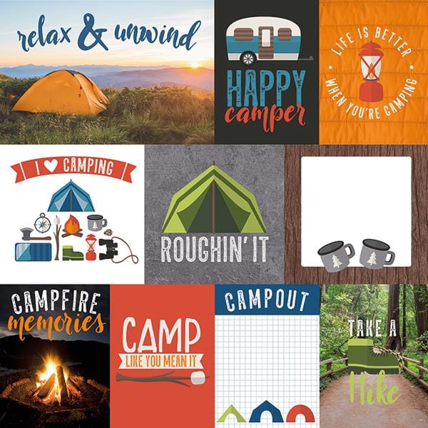  Scrapbook Paper - Camping Tags、mySite、ghnorth
