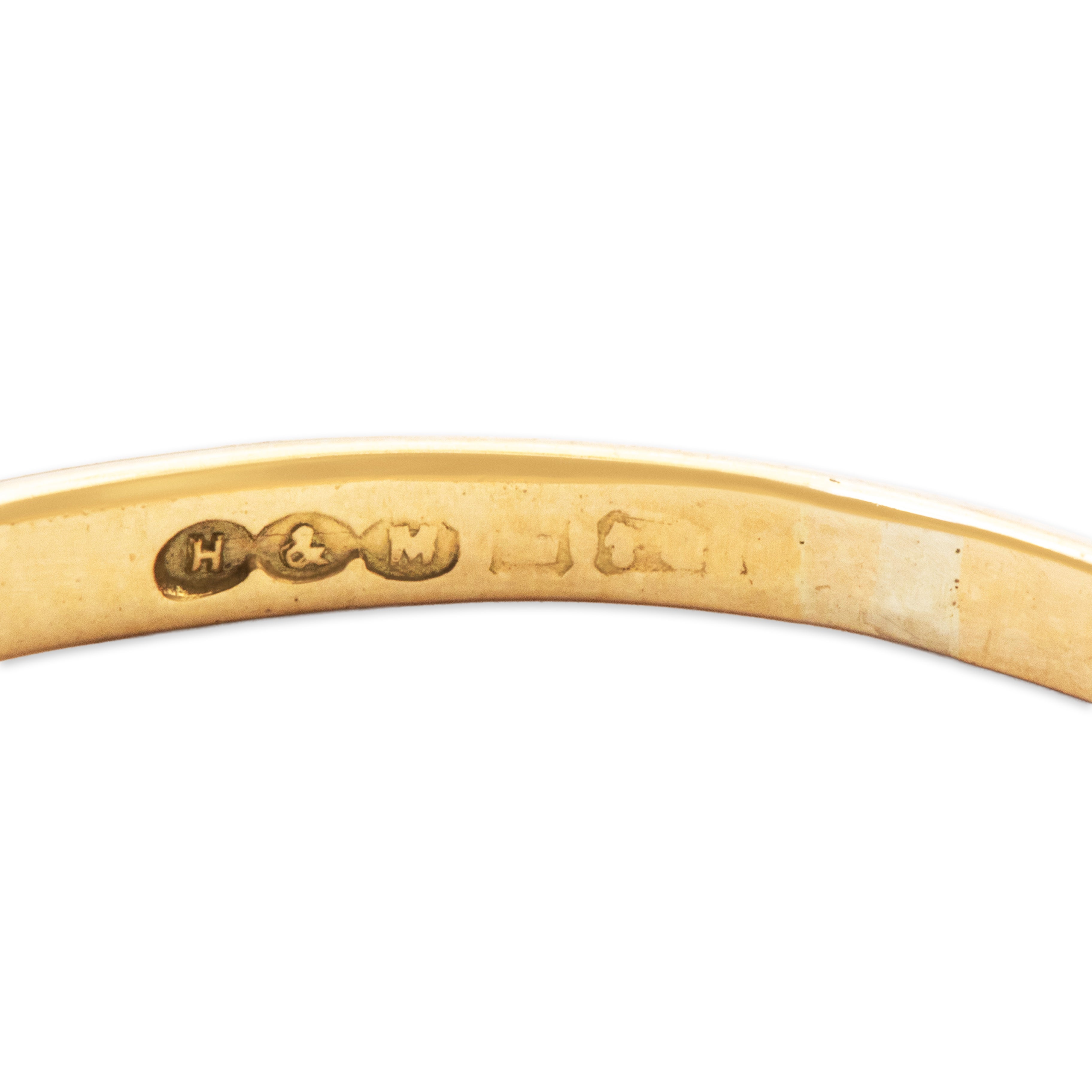 Antique English 14k Yellow Gold Diamond Detailed Solitaire Ring 8.75、mySite、hinf8tx79