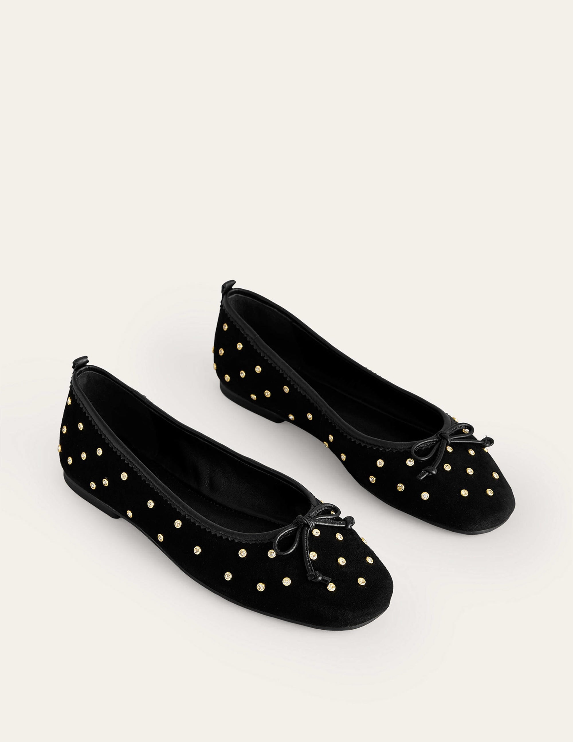  Kitty Flexi Sole Ballet Pumps-Crystal Black Suede、mySite、ashleygrahame