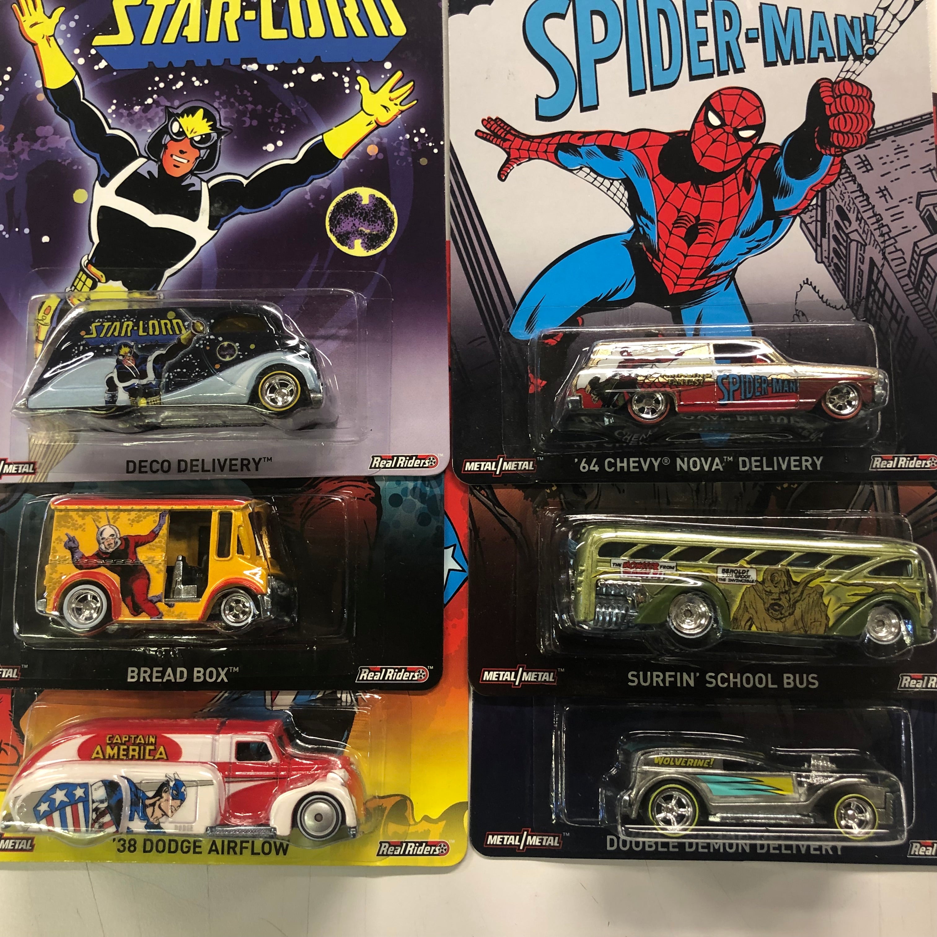 6 Car Set * 2014 Hot Wheels Pop Culture MARVEL Series、mySite、hgirdovlk