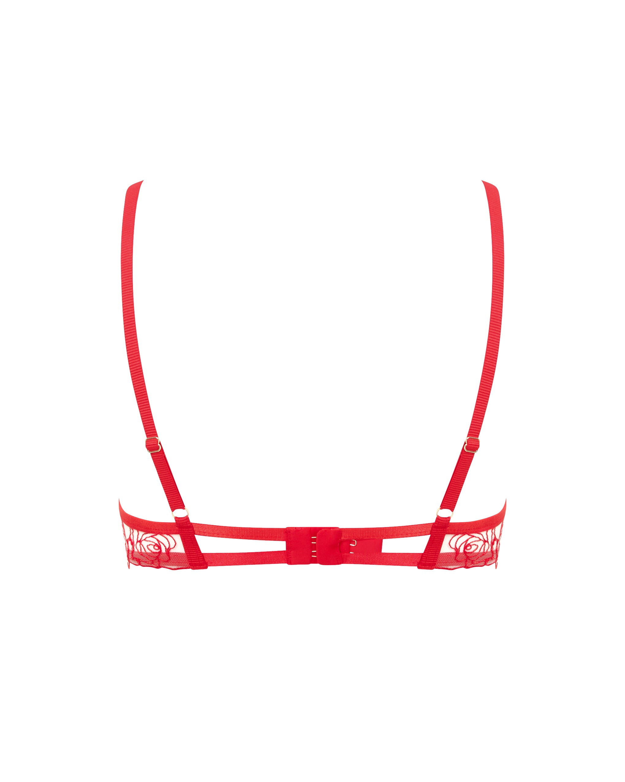 Rosalie Sheer Balcony Bra Red、mySite、bengalsvssteelers