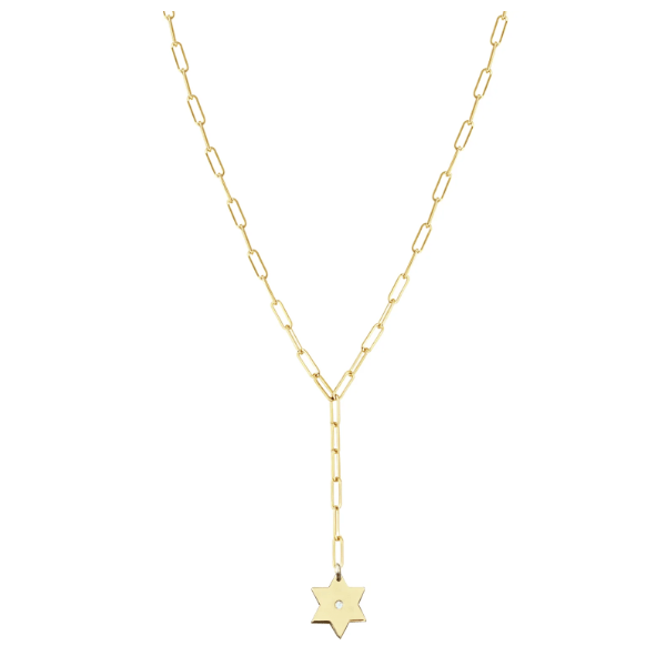 David Magen Paperclip Lariat - Gold-Plated、mySite、topwebapps