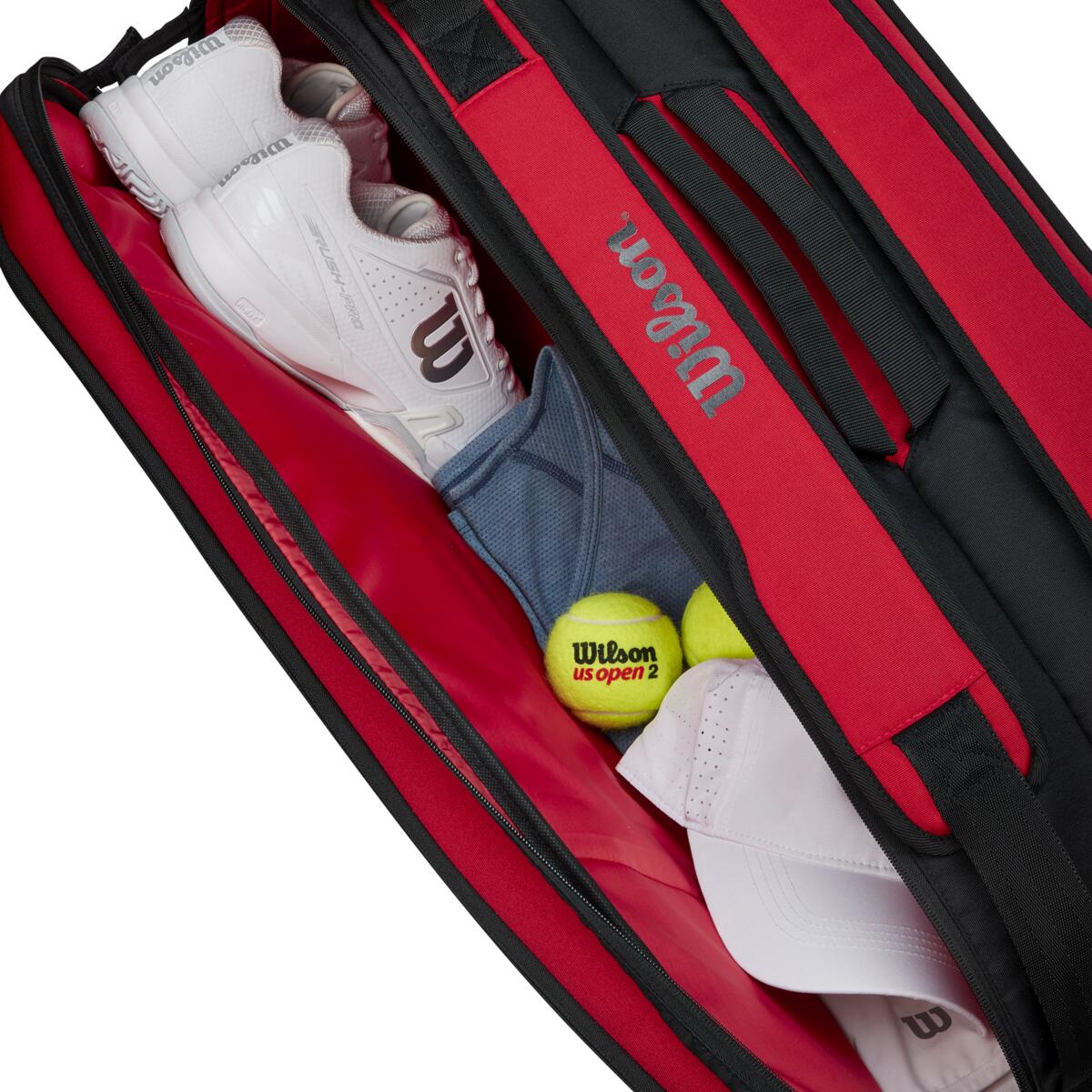 Wilson Clash v2 Super Tour 9 Pack Racquet Bag (Red/Black)