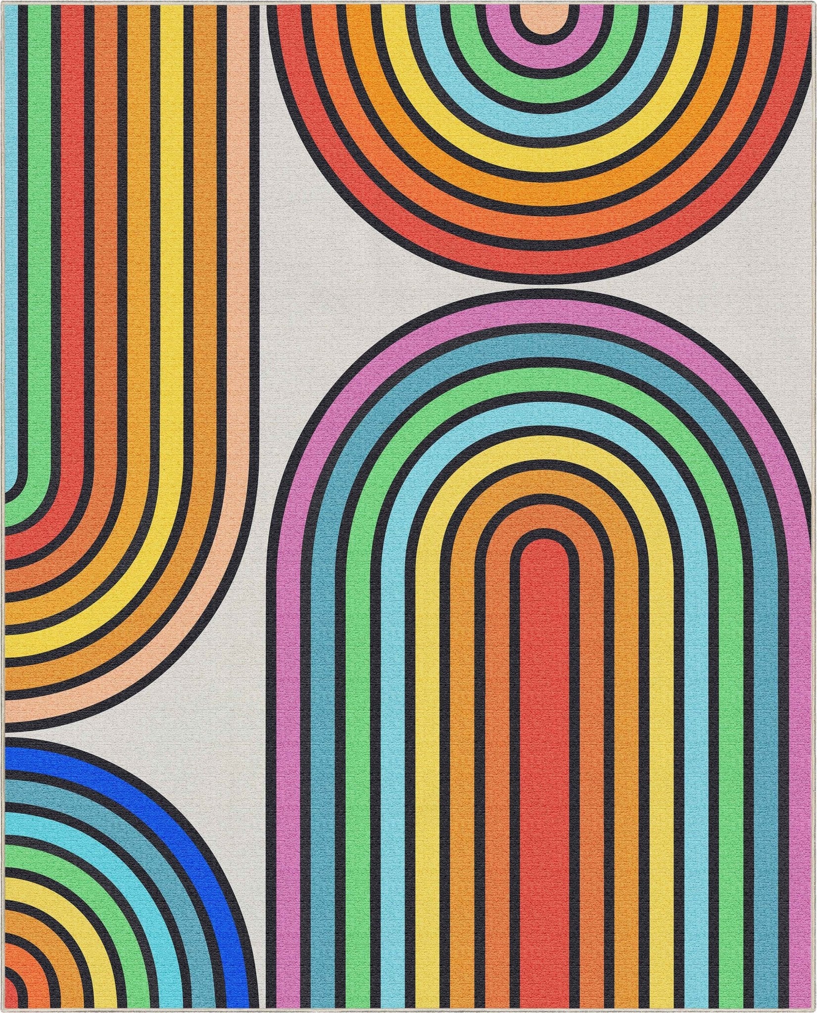 Crayola Modern Arches Geometric Bright Multi Area Rug By Well Woven、mySite、gigharbornorthrealestate