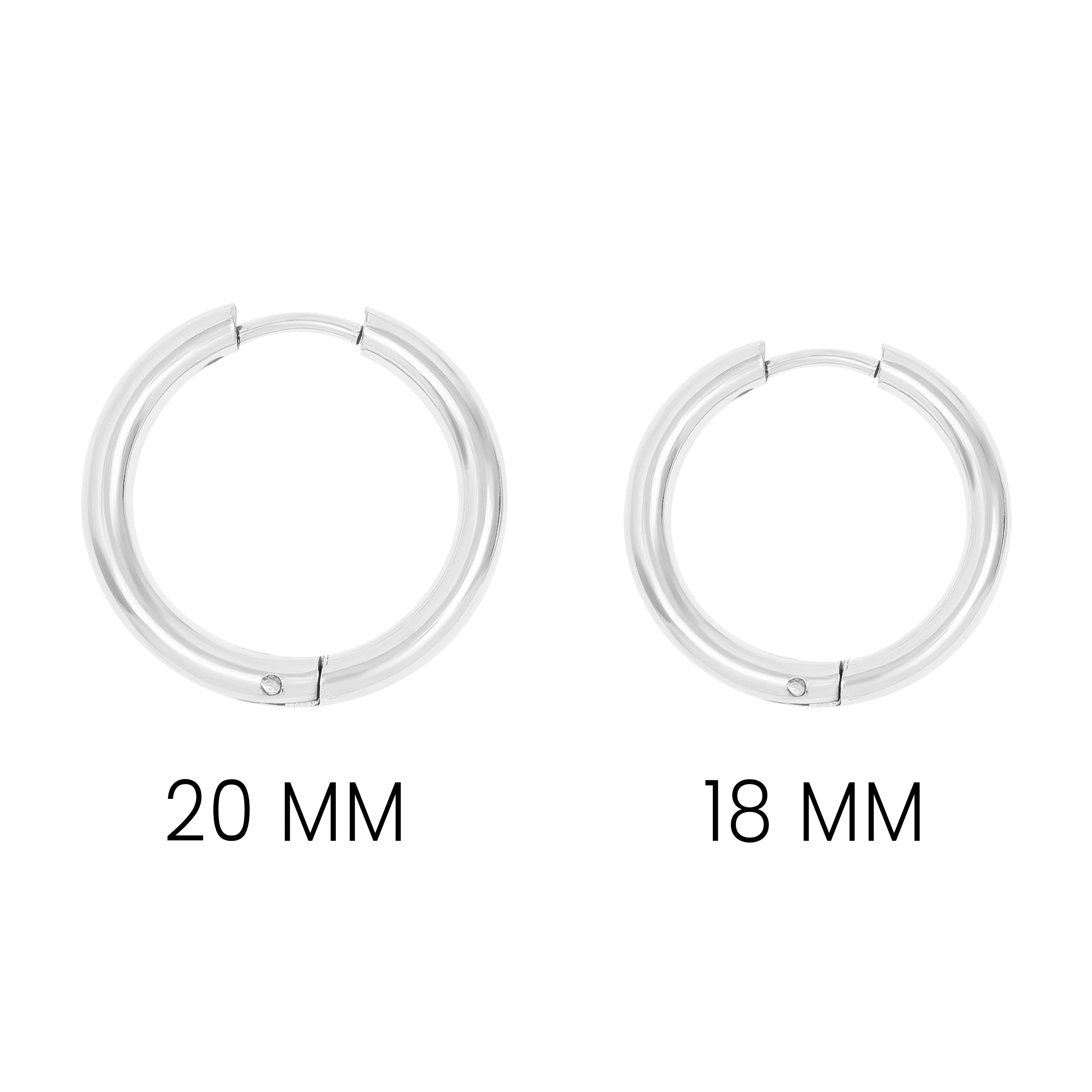 18K Gold PVD Stainless Steel Circle Huggie Hoop Earrings / ERJ0022、mySite、dreamappss