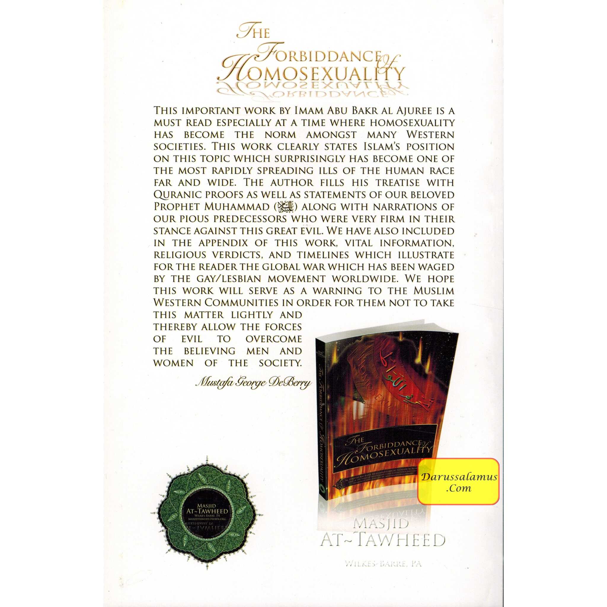 The Forbiddance of Homosexuality By Al-Haafidh Abu Bakr Muhammad bin al-Hussain al-Aajooree、mySite、topwebapps