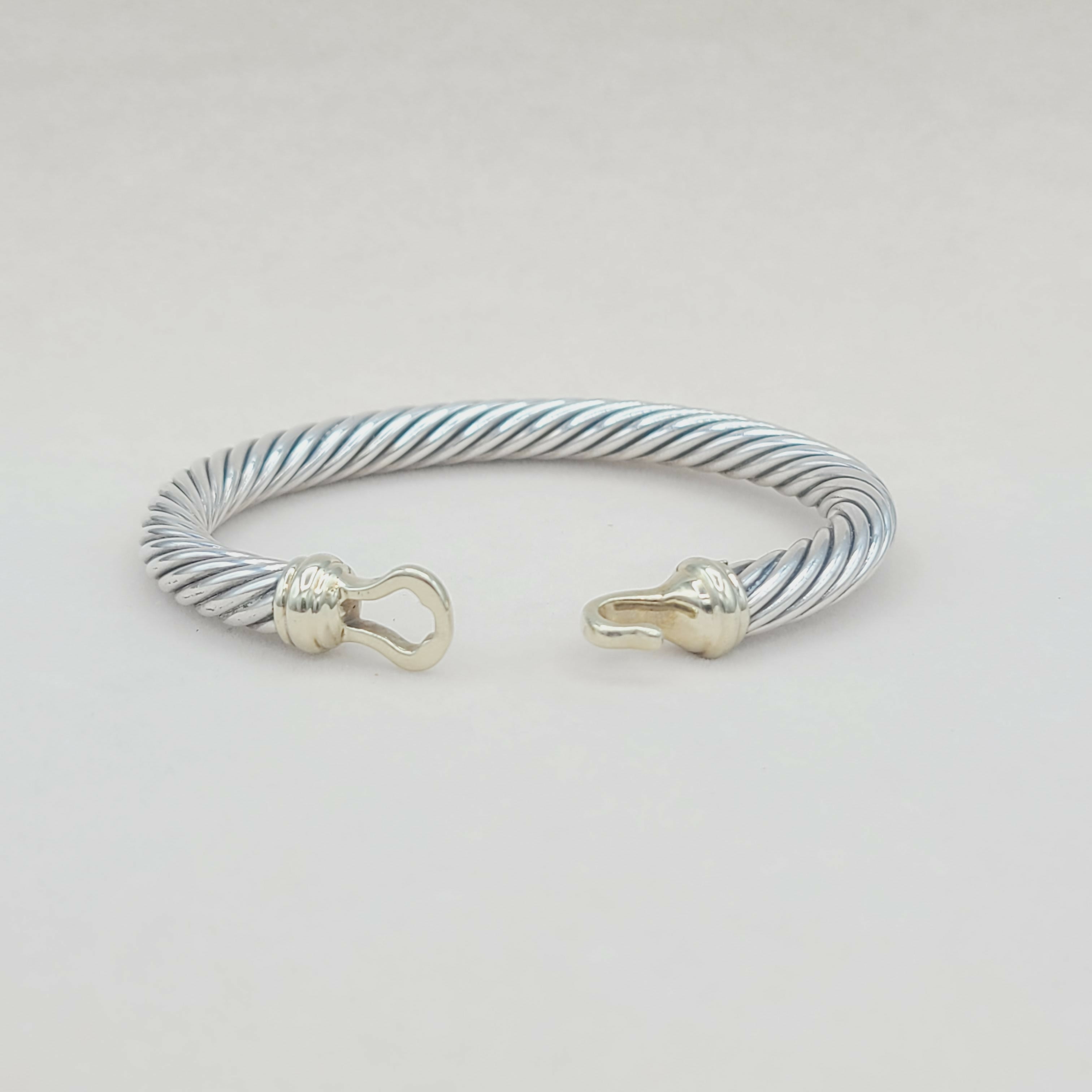 David Yurman Buckle Bracelet 7mm with 14K Gold、mySite、hinf8tx79