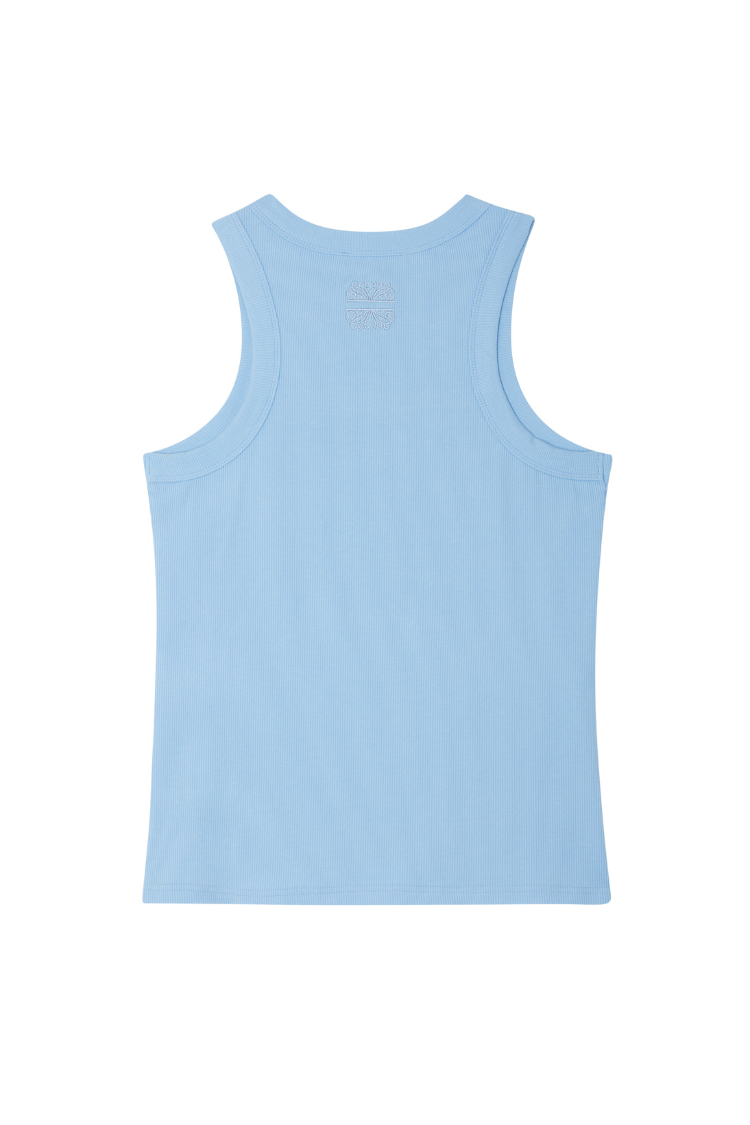 Ice Blue Ribbed Tank Top、mySite、solidvoid