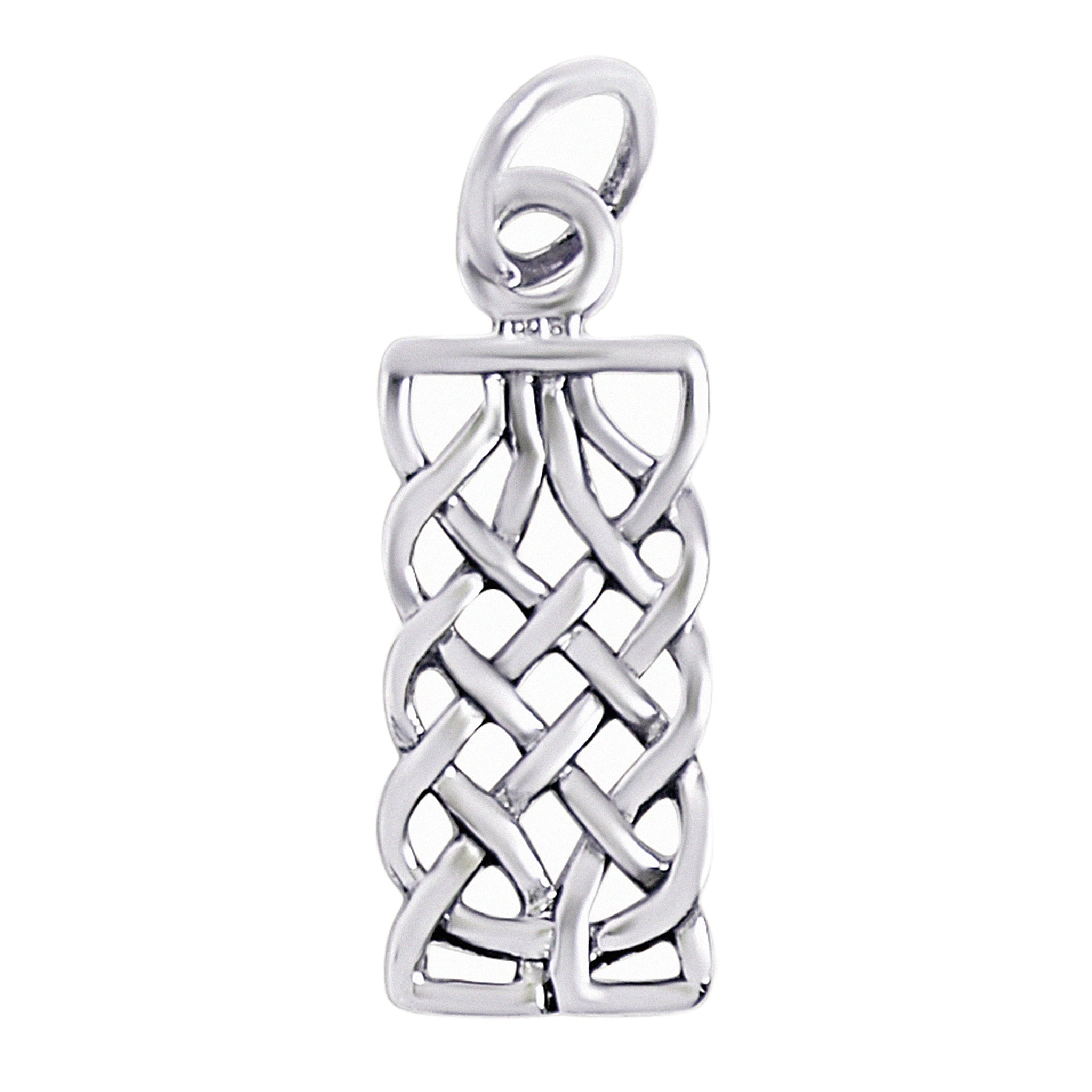 Sterling Silver Celtic Knot Rectangle Pendant / SSP0025、mySite、dreamappss