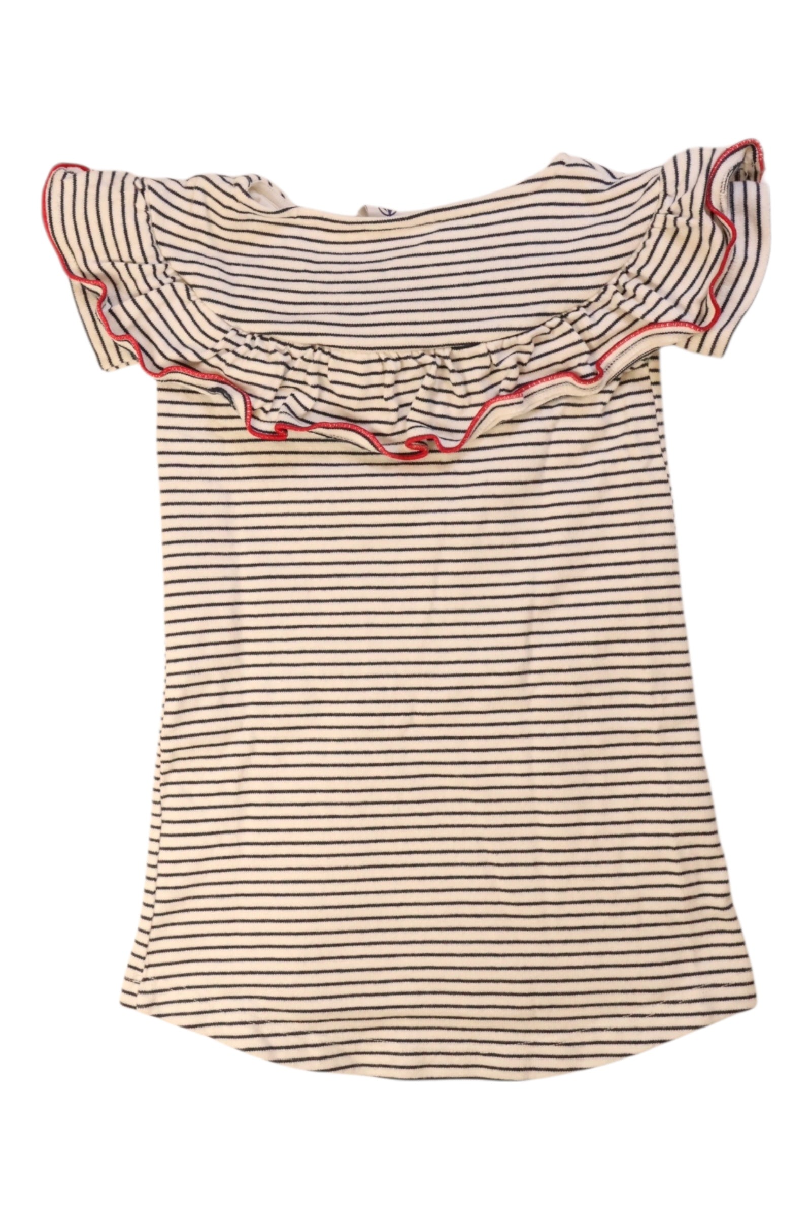 Petit Bateau Ruffled Stripe Top 3T、mySite、g9winljtr