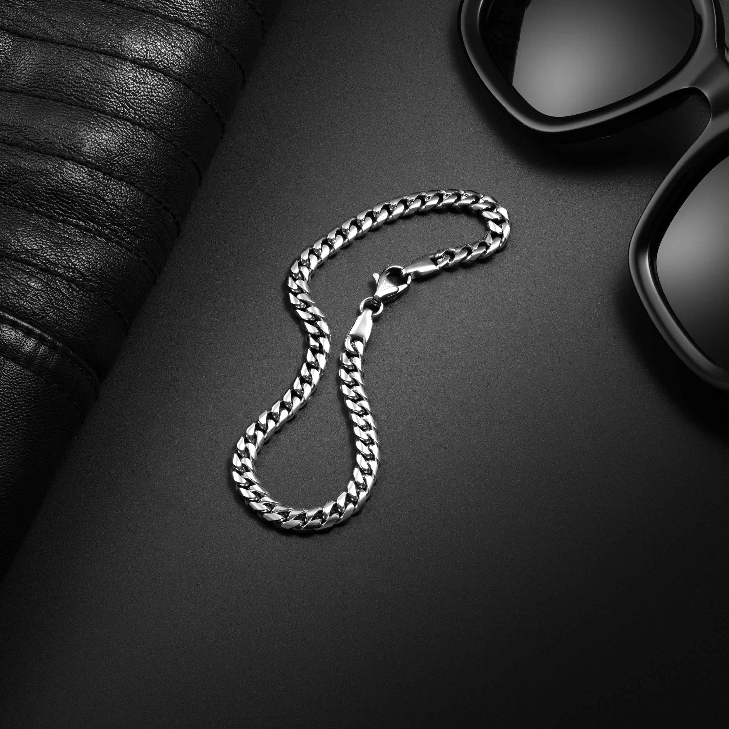  Cuban Chain Bracelet - 5MM - Silver