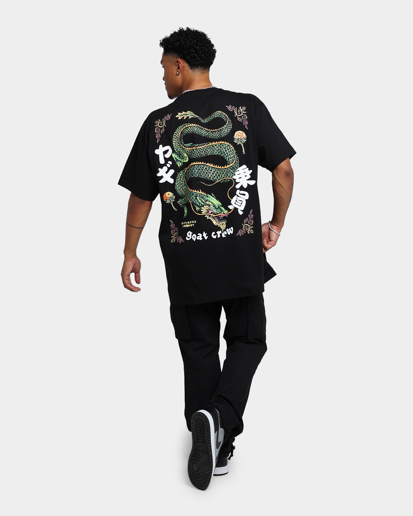 Goat Crew Sleeping Dragons T-Shirt Black、mySite、zt4zffjzw