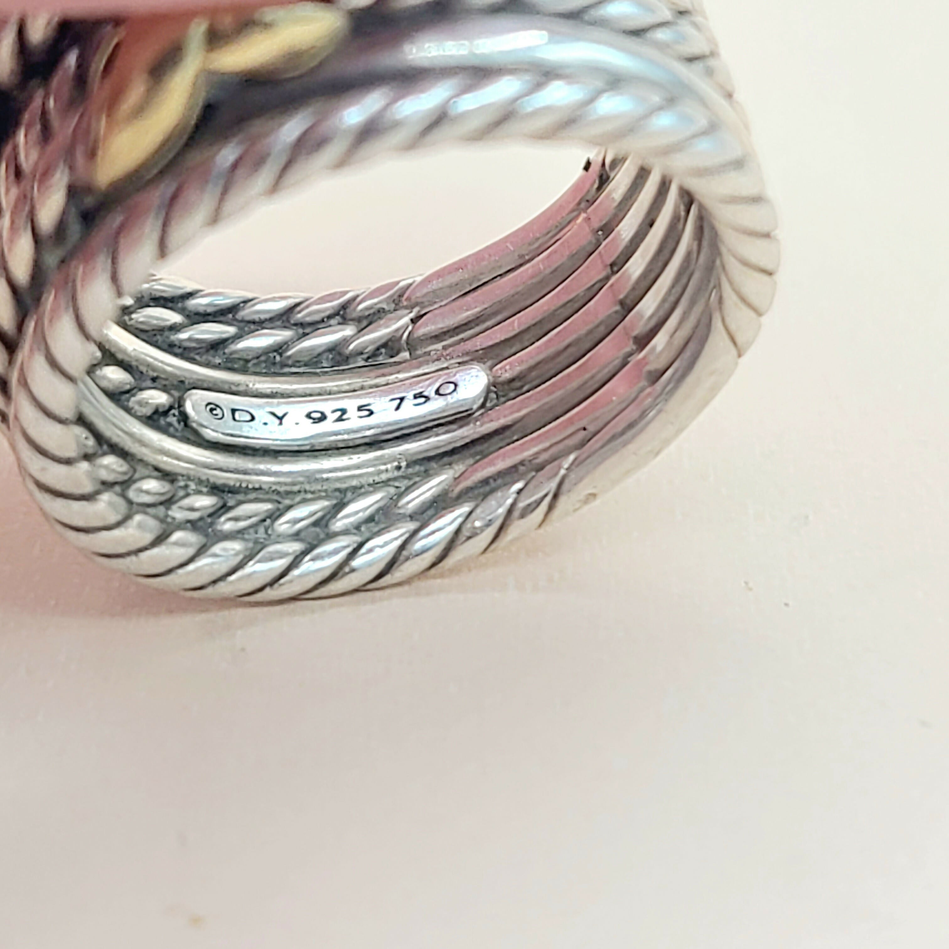 David Yurman Double X Crossover Ring 18K Gold、mySite、hinf8tx79