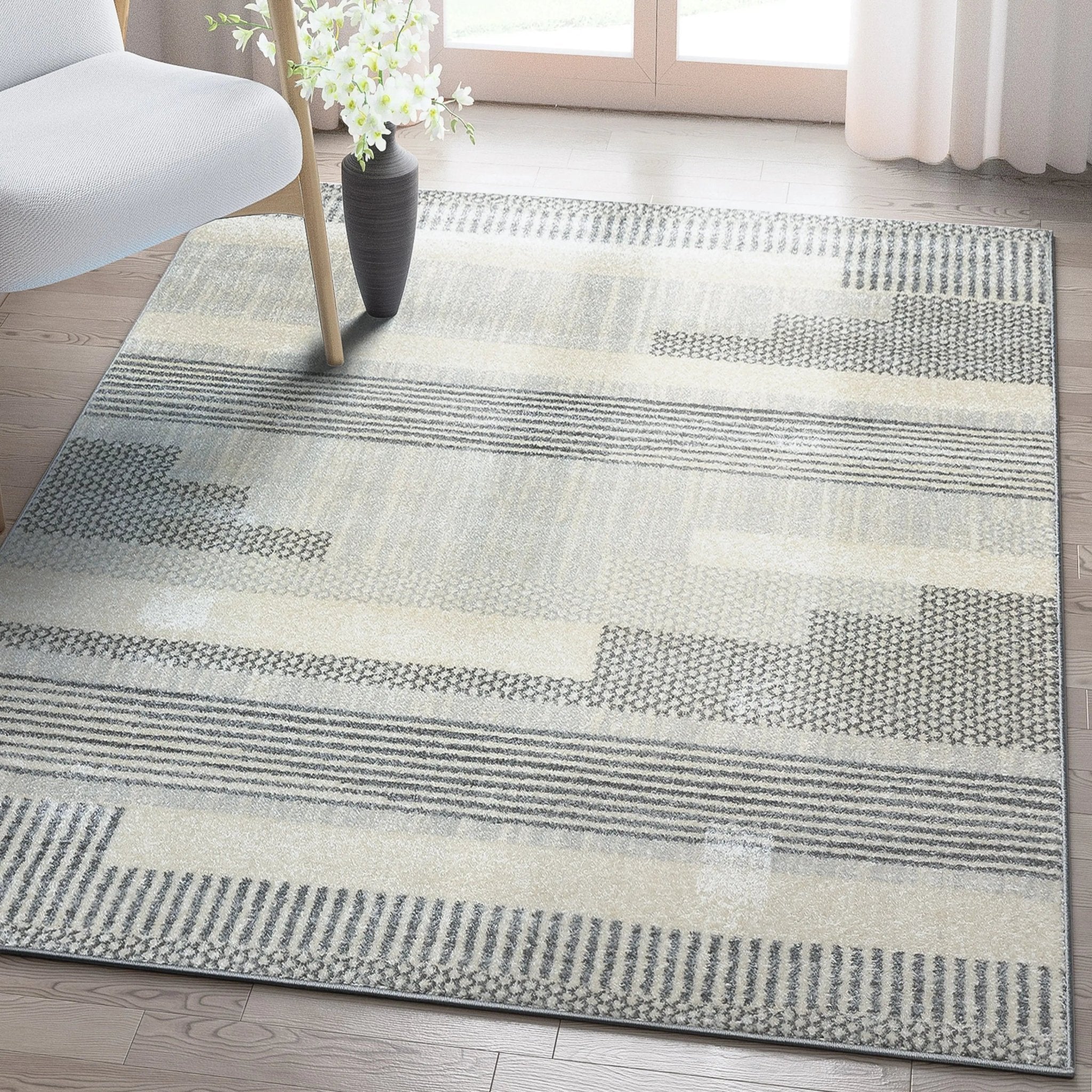 Well Woven Black & White Striped Rug – Living Room Luxury、mySite、gigharbornorthrealestate
