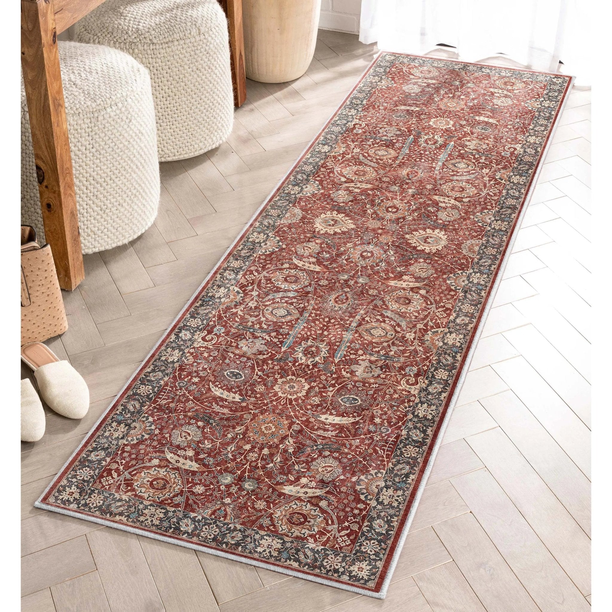 Liana Vintage Oriental Red Flat-Weave Rug、mySite、gigharbornorthrealestate