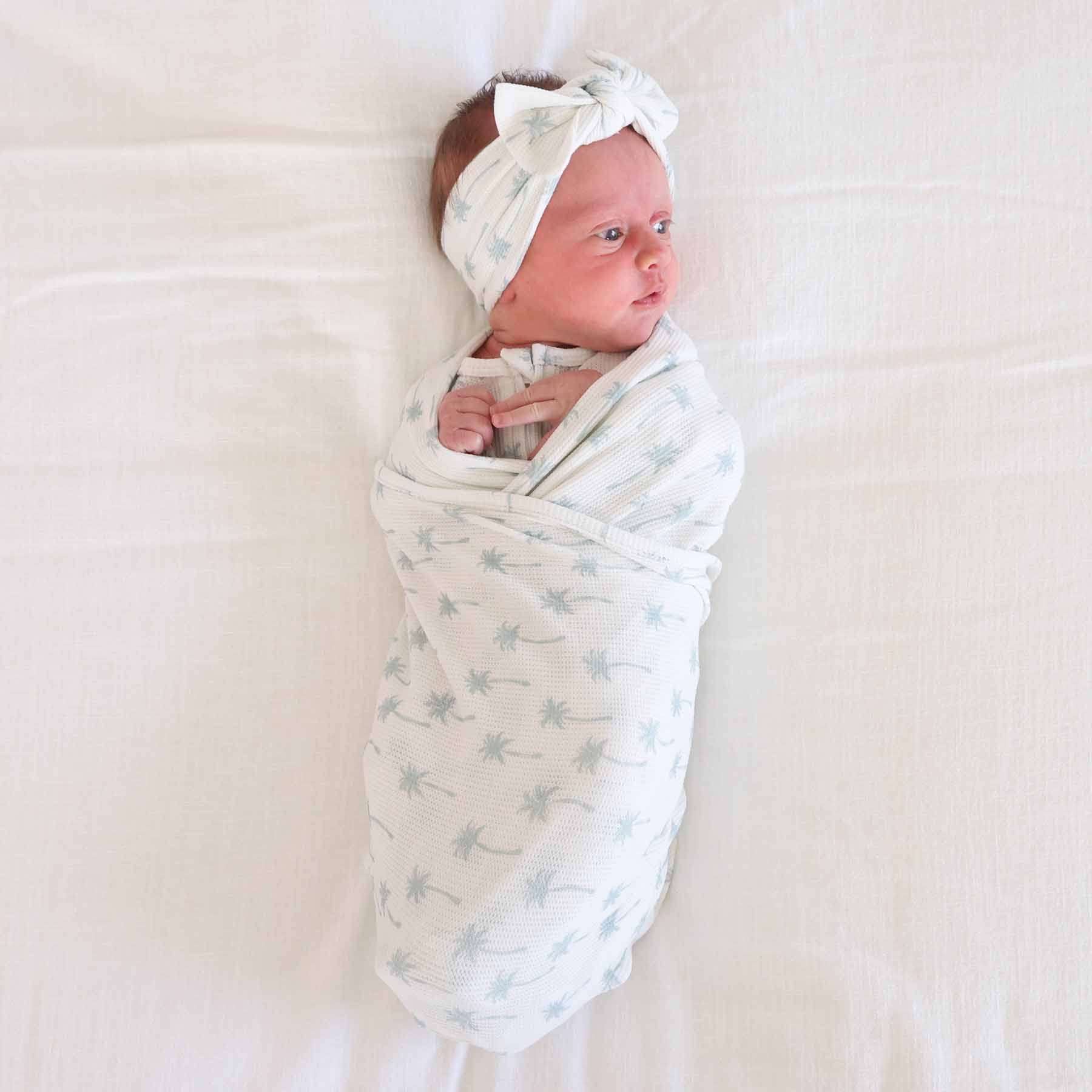  Preppy Palms Bamboo Waffle Oversized Swaddle Blanket、mySite、layawaytickets