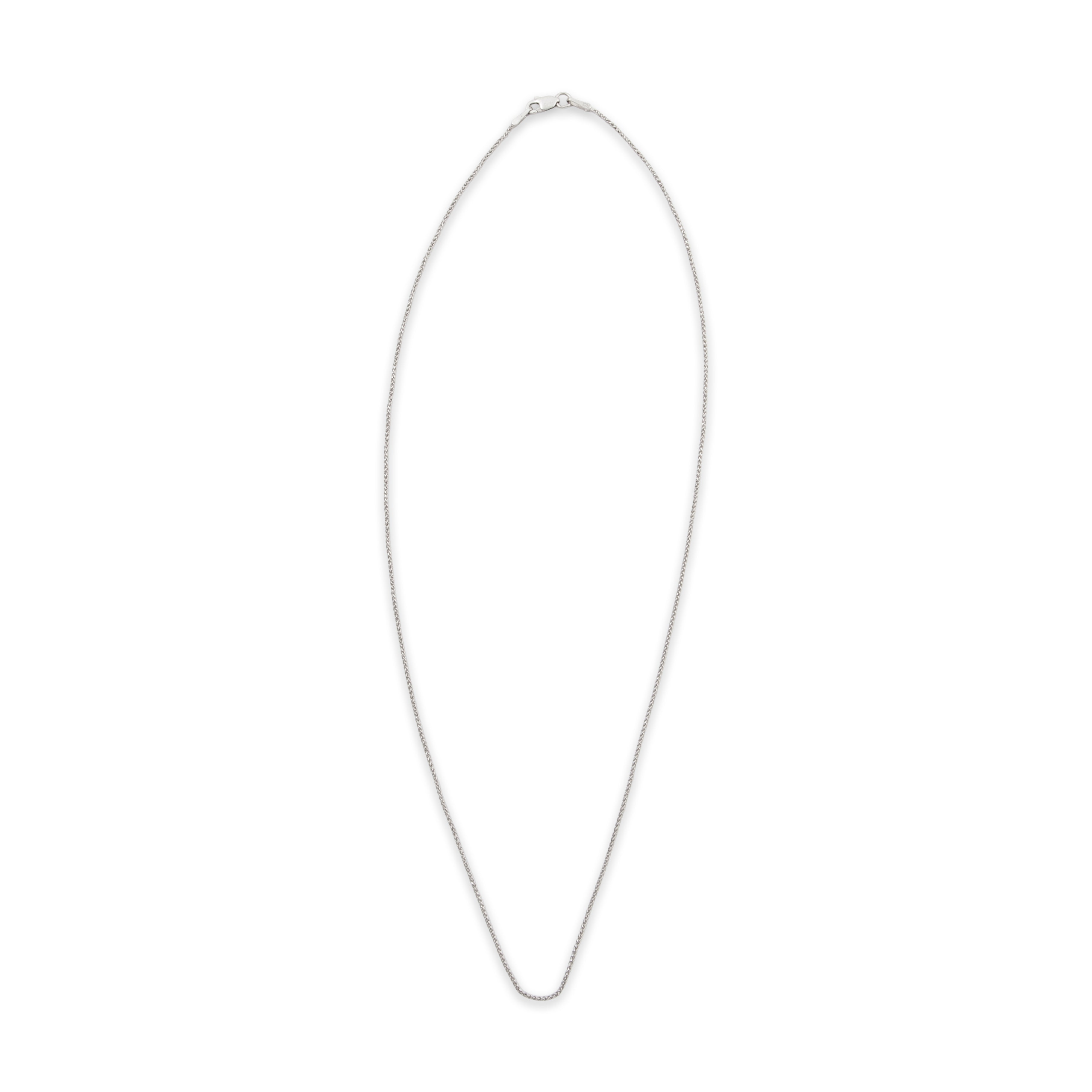 Vintage 14k White Gold Wheat Chain Necklace 18、mySite、hinf8tx79