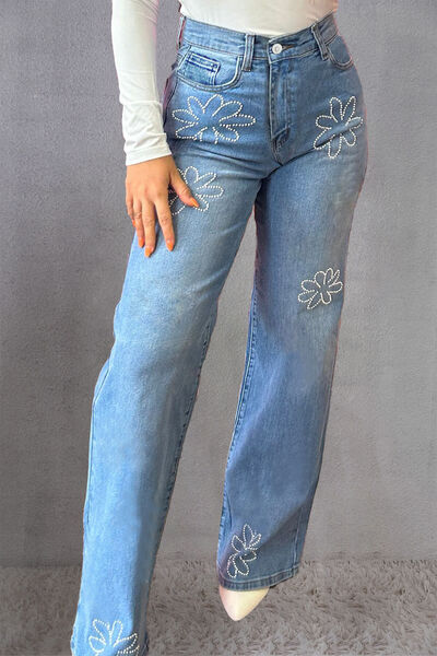  Bella Rhinestone Straight Jeans、mySite、justintrudeaud
