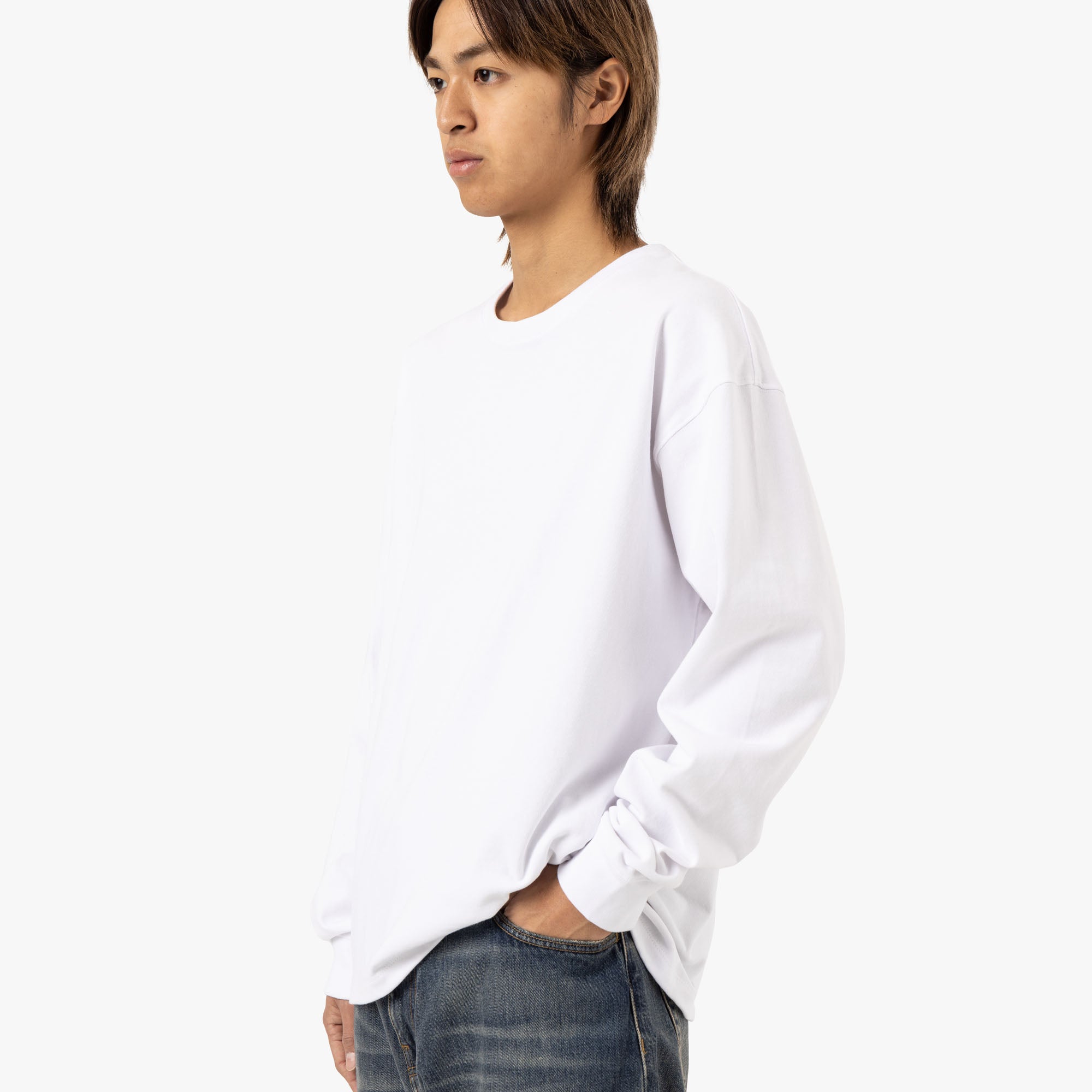 Saturdays NYC Max Weight Longsleeve T-Shirt / White、mySite、merchandisen