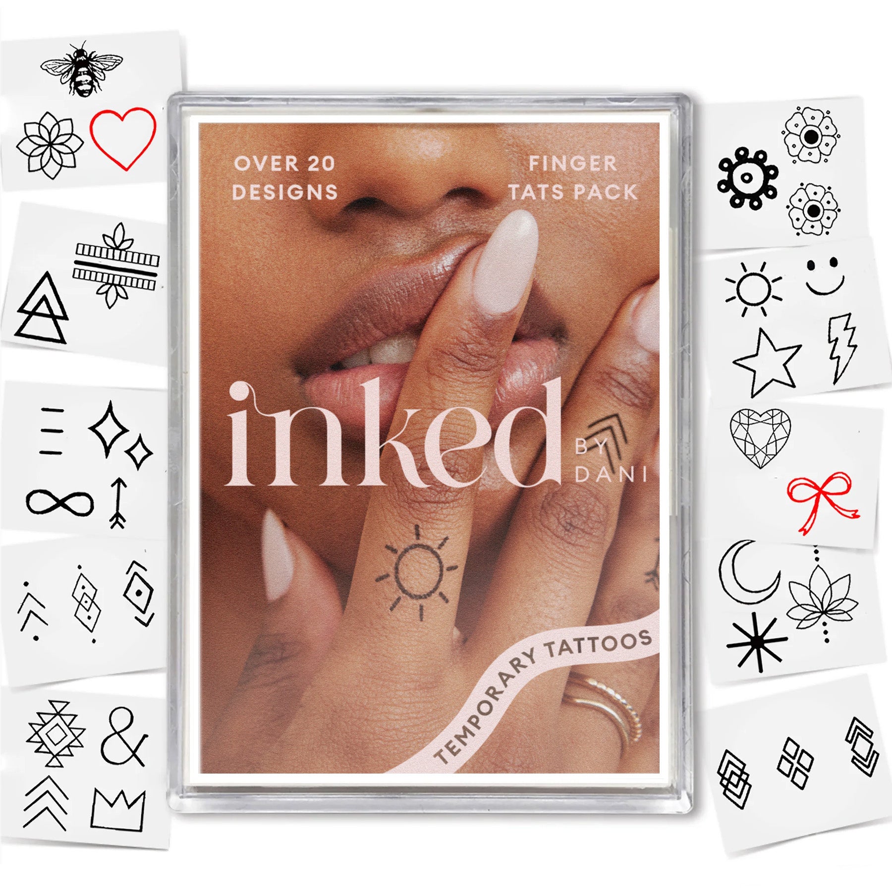  Finger Tats Temporary Tattoo Pack、mySite、ghnorth