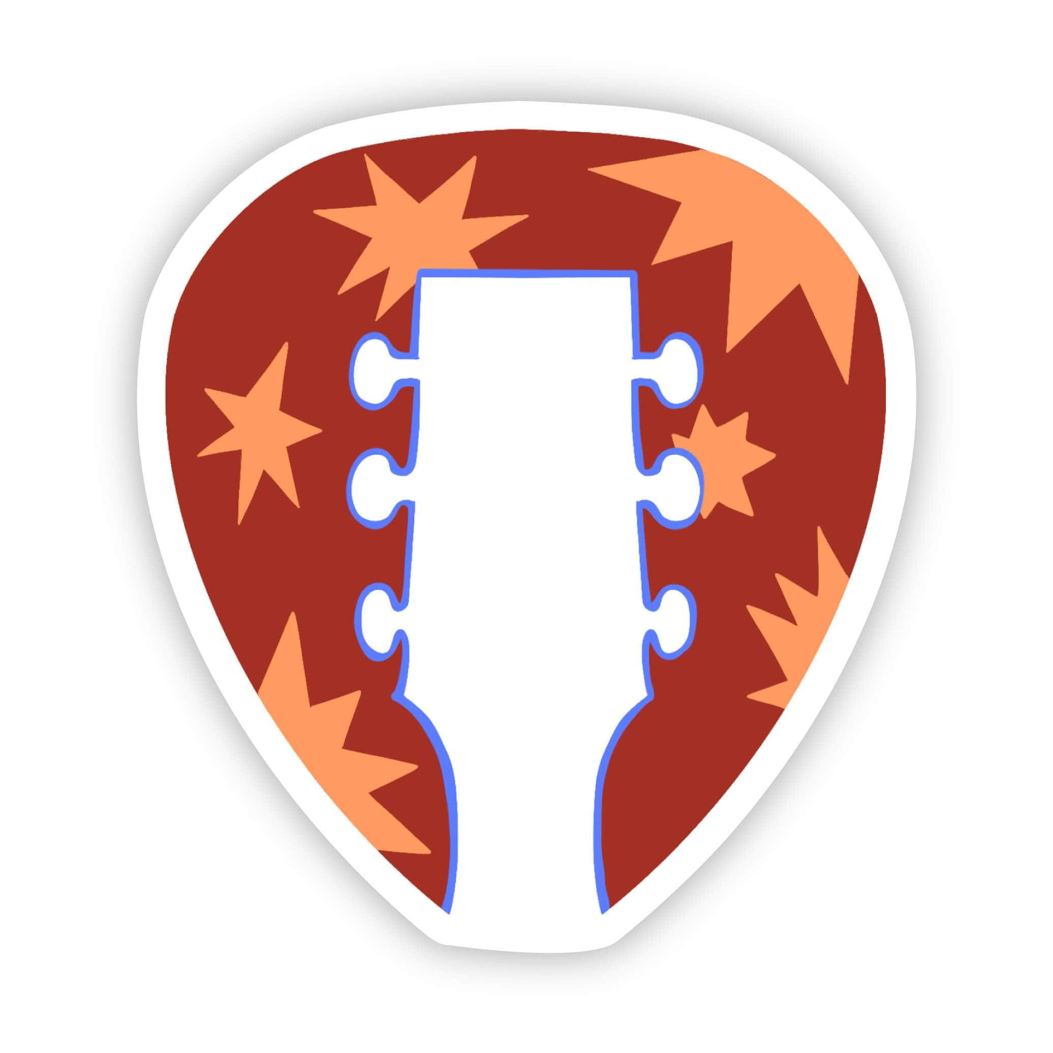  Guitar pick sticker - red、mySite、elrpsem3k