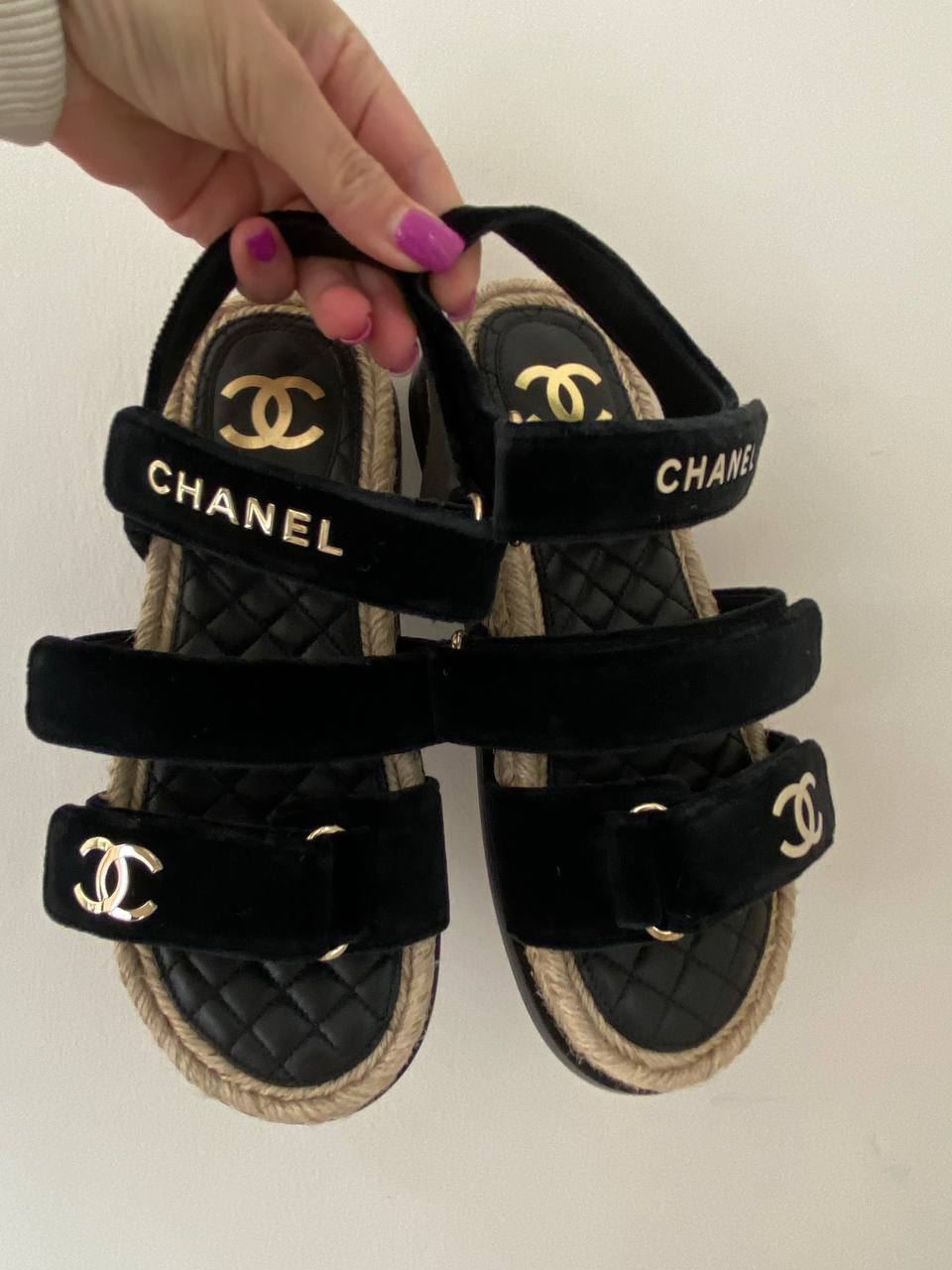 Chanel Velvet Velcro Sandal、mySite、garminoutage.com