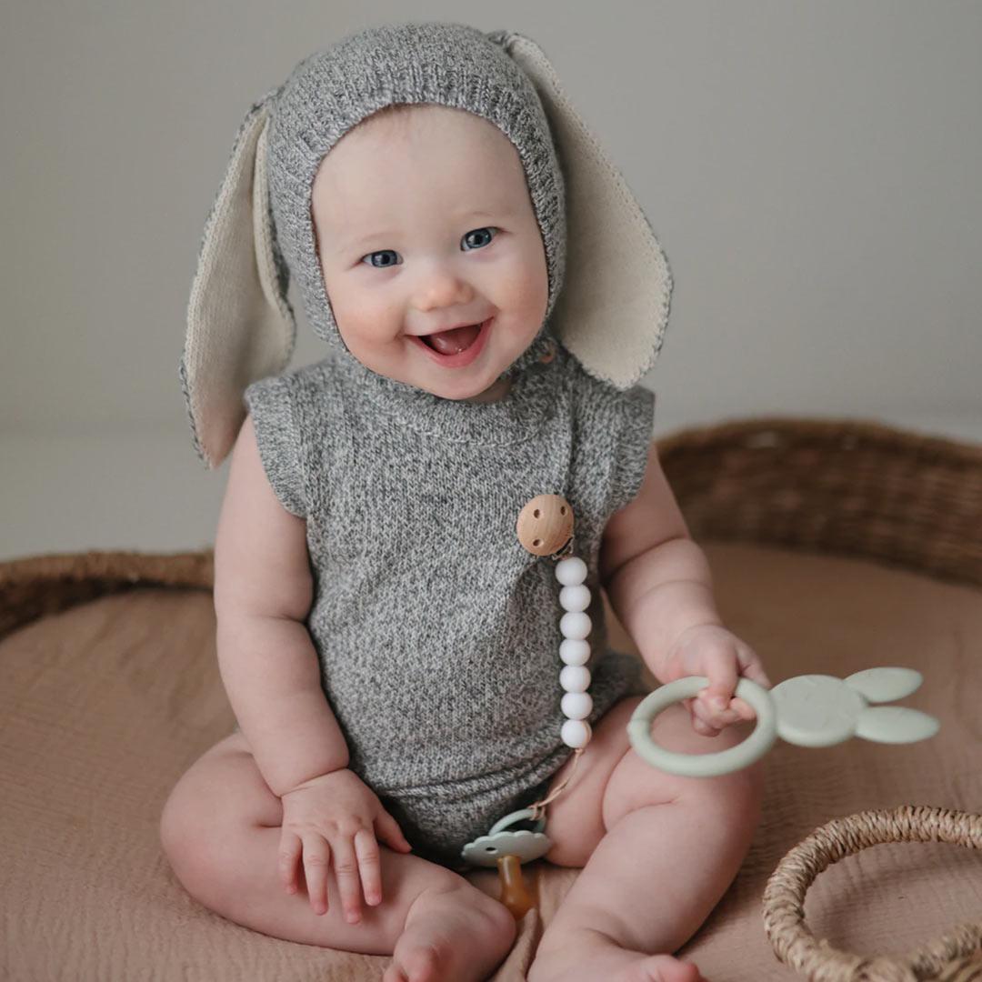  Mushie Teether - Bunny - Sage、mySite、merchandisen