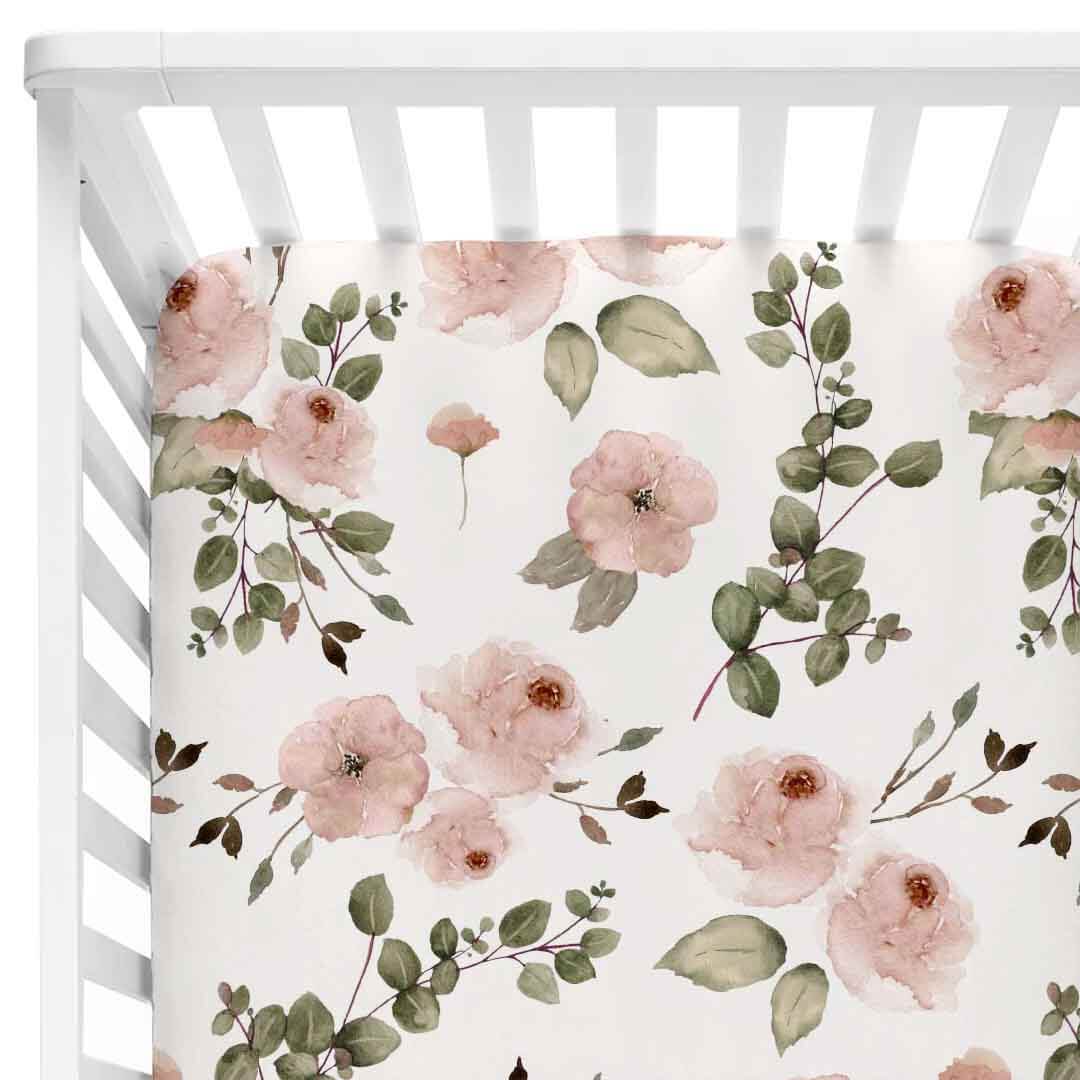  Millie's Dusty Rose Garden Crib Sheet、mySite、layawaytickets