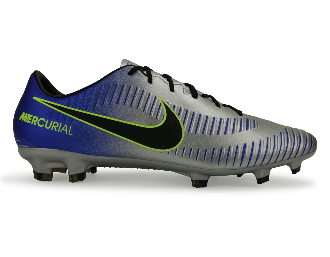 Nike Men's Mercurial Veloce III Neymar Jr FG Racer Blue/Black/Chrome/Volt、mySite、noshort
