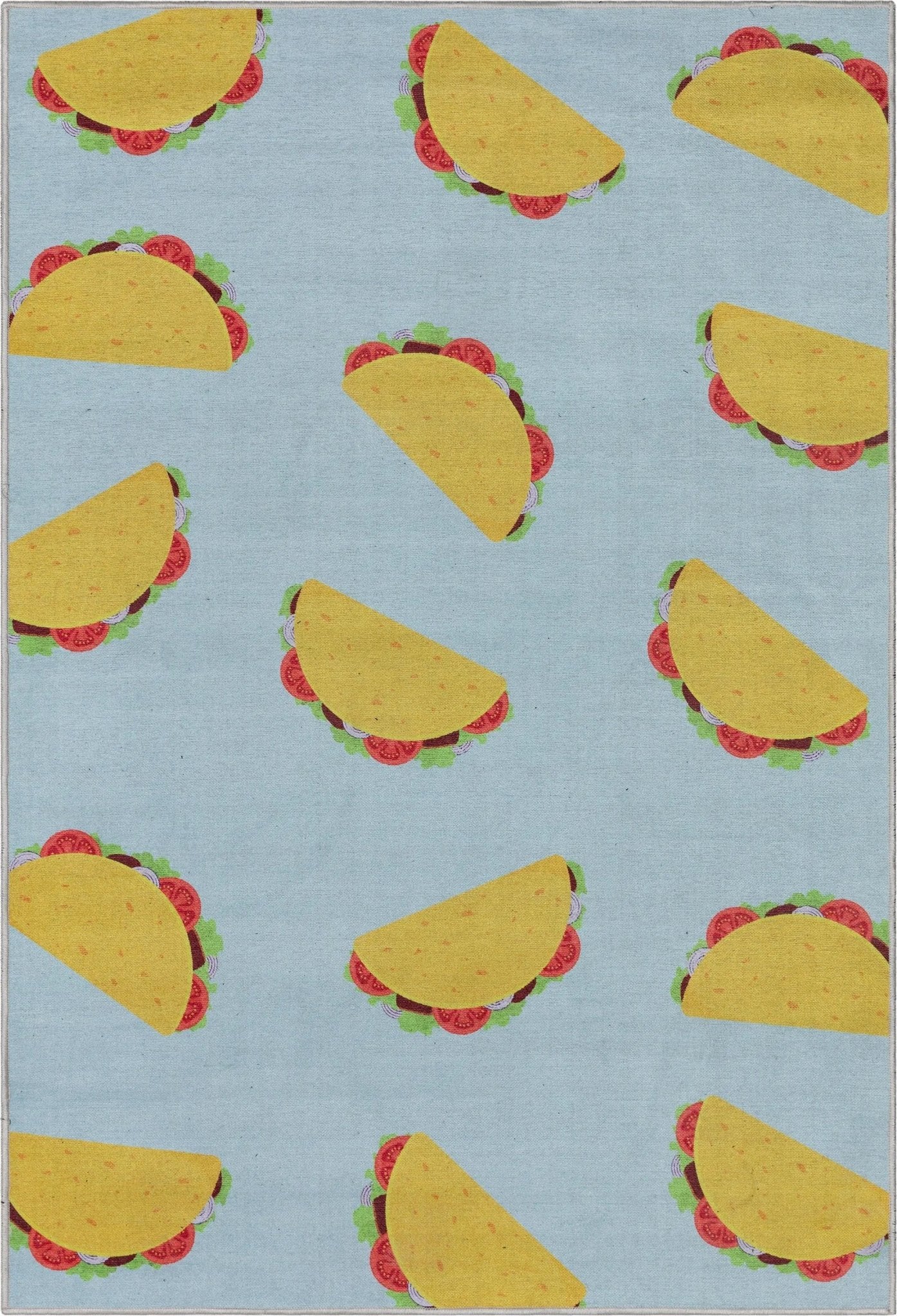 Multi Tacos Novelty Multi Blue Flat-Weave Rug、mySite、gigharbornorthrealestate