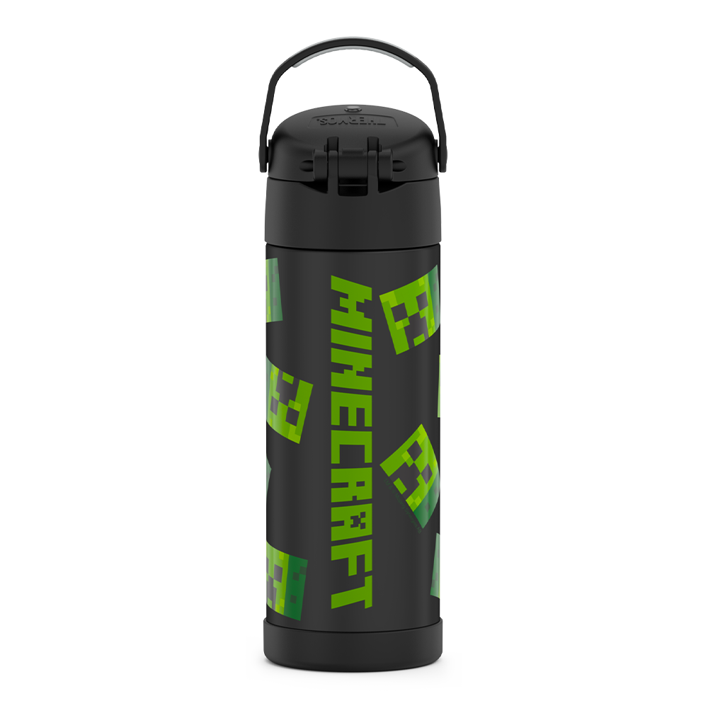 16oz FUNTAINER® WATER BOTTLE MINECRAFT、mySite、noshort