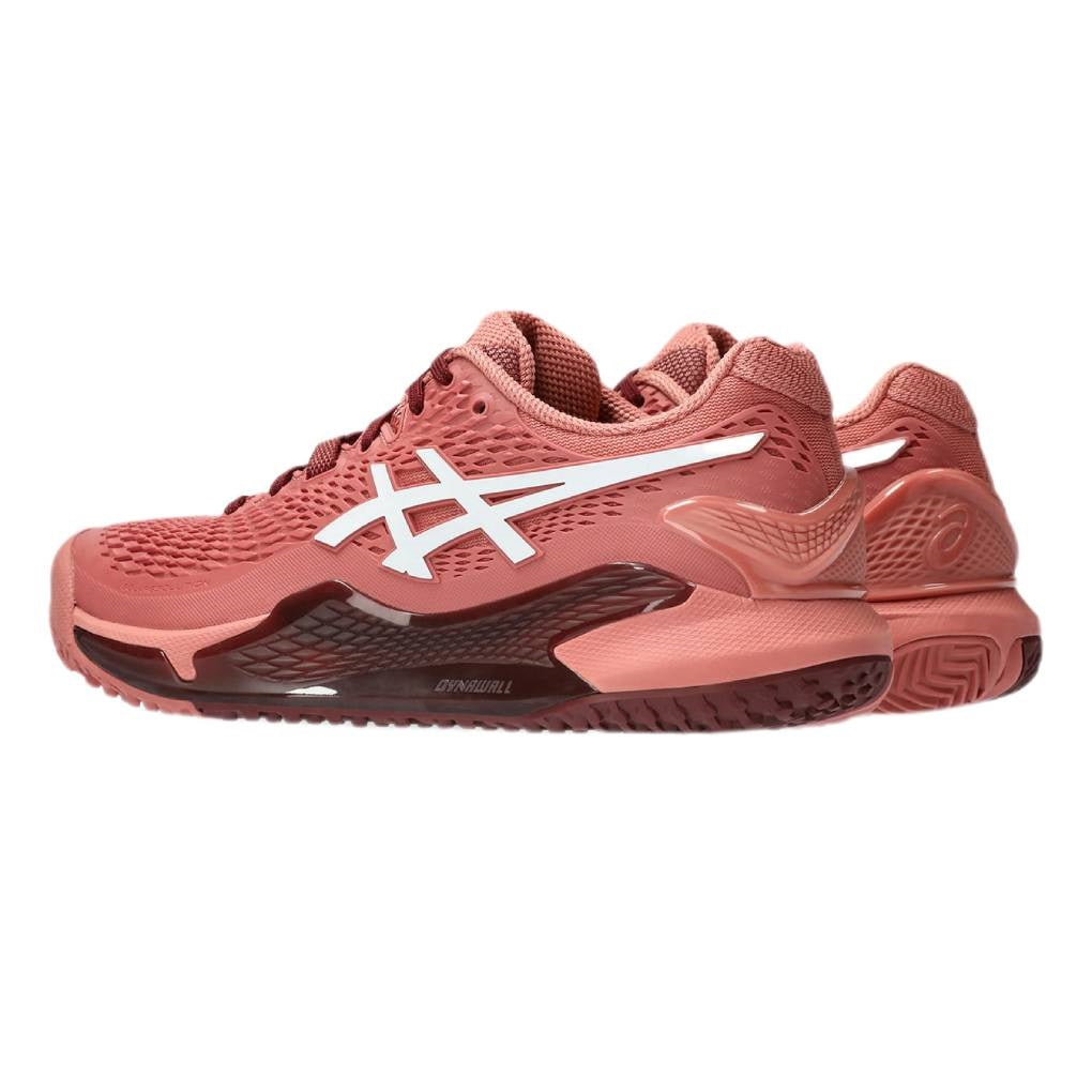 Asics Gel Resolution 9 Clay Women's Tennis Shoe (Light Garnet/White)