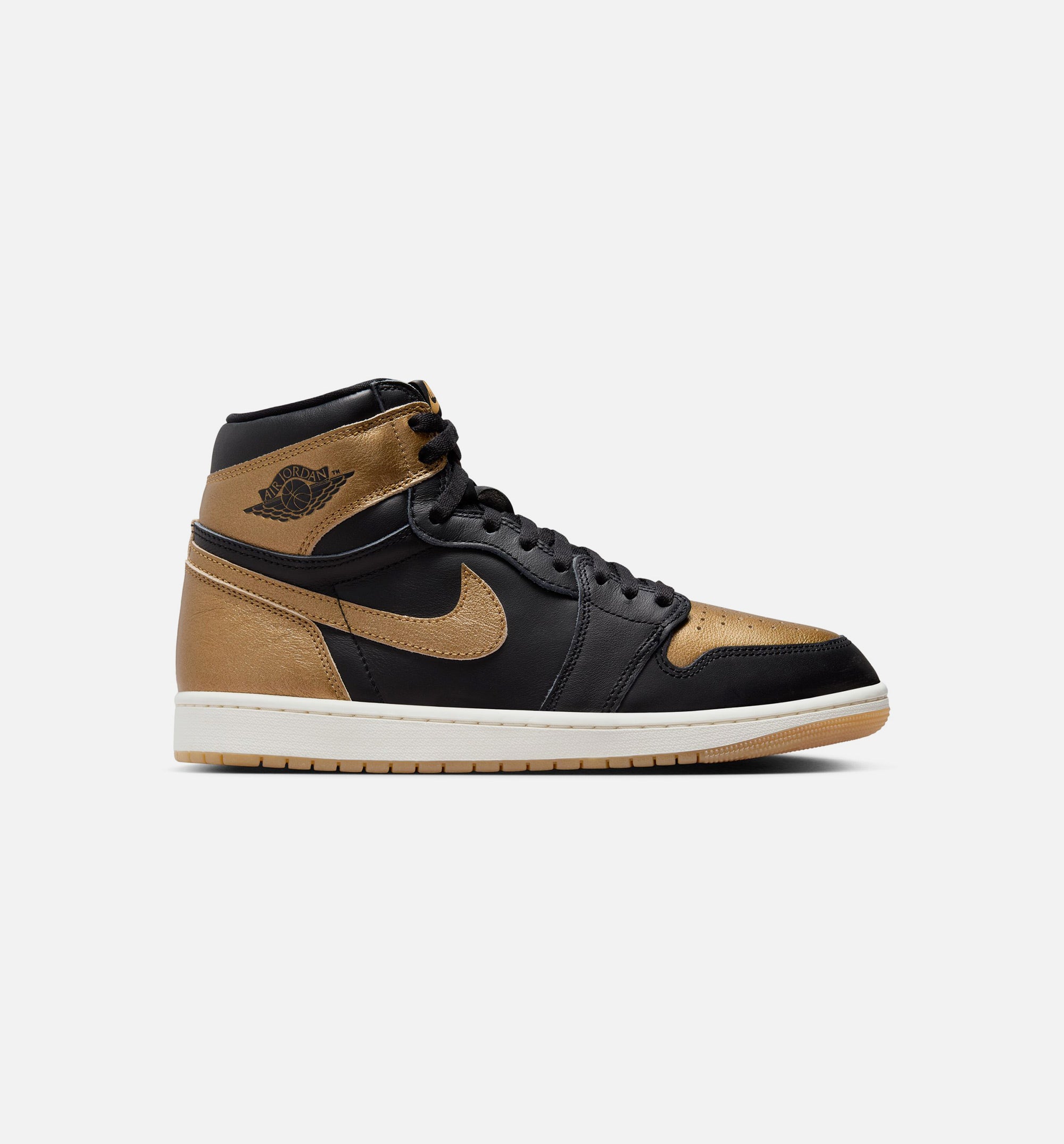 Air Jordan 1 Retro High OG Black and Gold Mens Lifestyle Shoe - Black/Metallic Gold/Sail、mySite、dreamappss