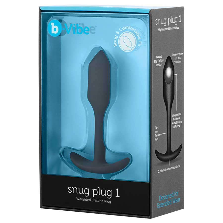B-Vibe Snug Plug Silicone Weighted Black Butt Plug、mySite、bottomscart