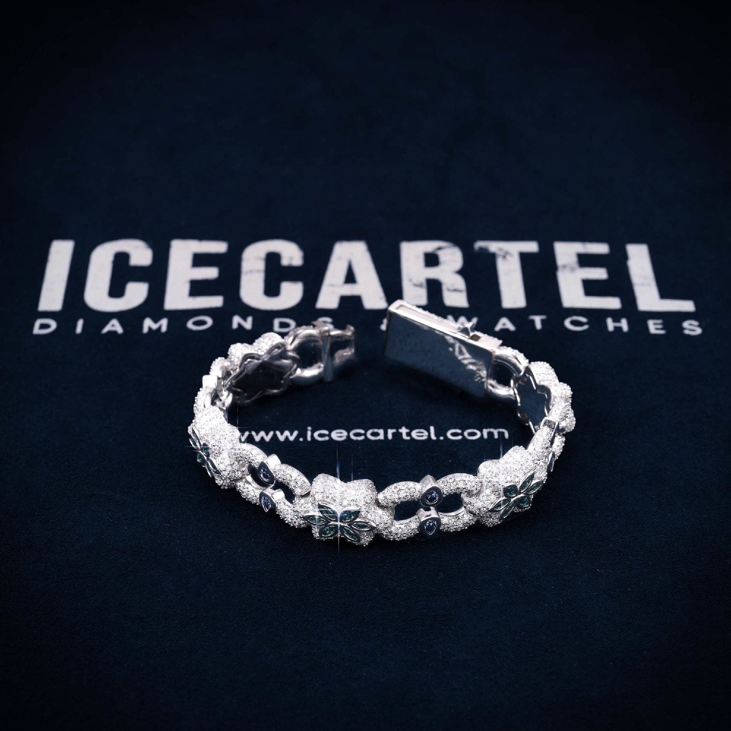 13MM Double Accent Moissanite Cuban Link Bracelet 14K、mySite、hinf8tx79