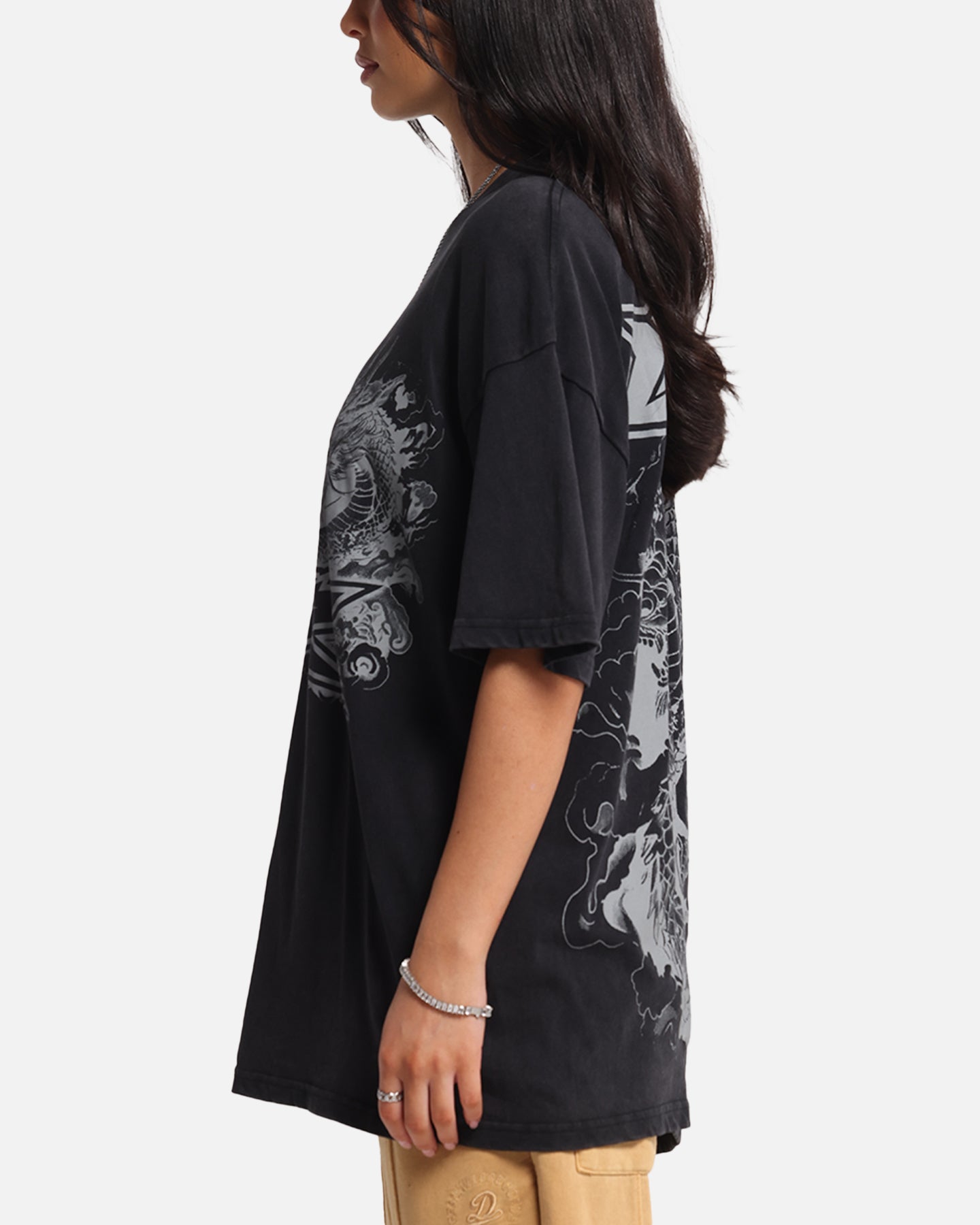 Loiter Draco Born T-Shirt Black Acidwash、mySite、zt4zffjzw