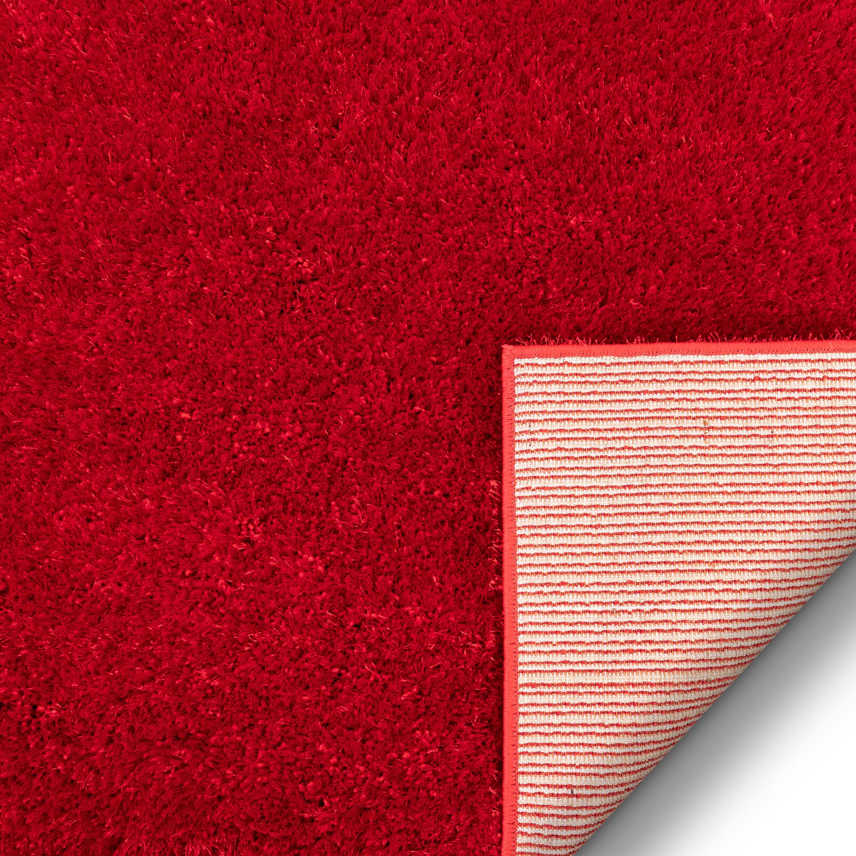Feather Collection Liza Red Shag Rug – Sparkly, Plush, Minimalist Glam、mySite、gigharbornorthrealestate
