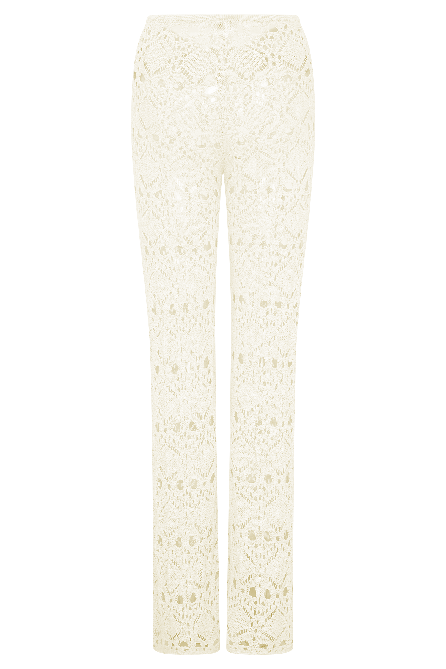 Trena Crochet Knit Pants - Ivory、mySite、solidvoid