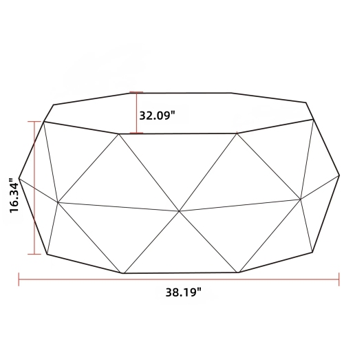 31.50"Vintage Style Bucket Shaped Coffee Table for Office, Dining Room and Living Room(Same SKU:W757P170149)、、xpatfood