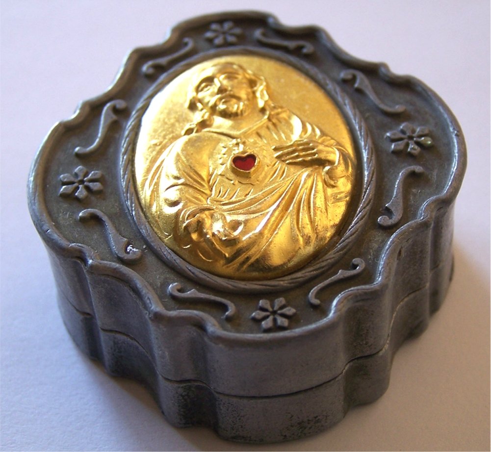  Silver tone beads Rosary with special Pewter Rosary box (3mm beads - 16 inche...、mySite、elrpsem3k