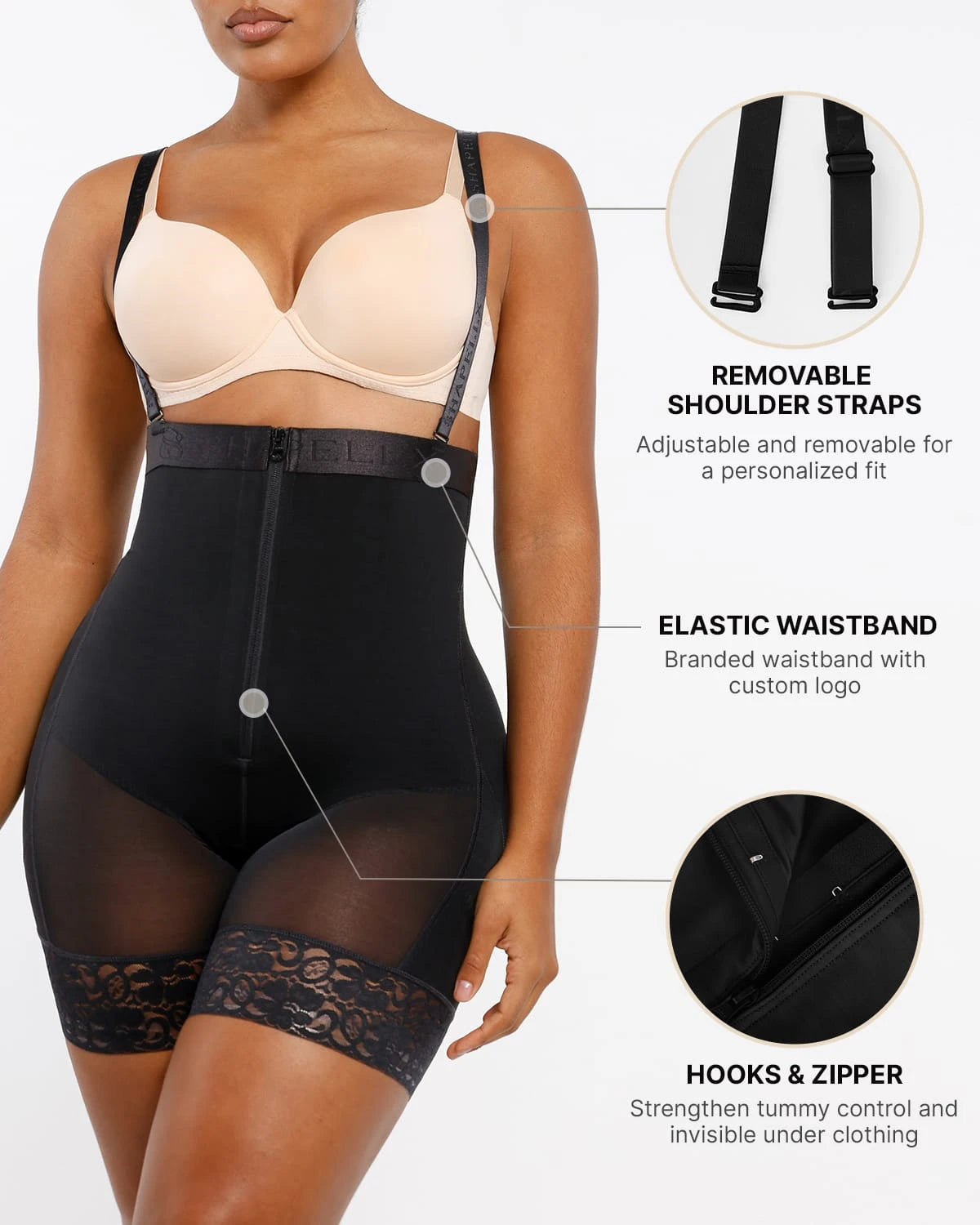 AirSlim® Firm Tummy Compression Bodysuit Shaper With Butt Lifter、mySite、bengalsvssteelers