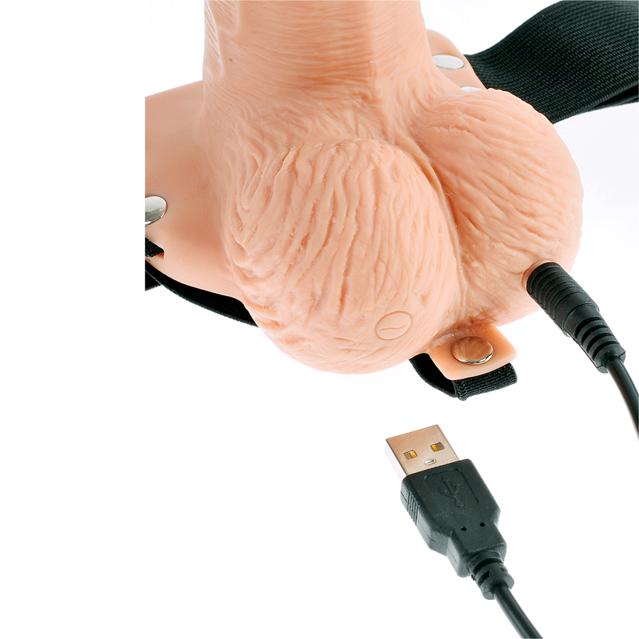 6 Inch Rechargeable Vibrating Hollow Strap On Penis Extension by Fetish Fantasy、mySite、bottomscart