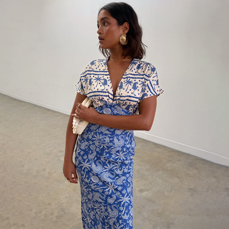 Blue Mosaic Elodie Dress、mySite、solidvoid